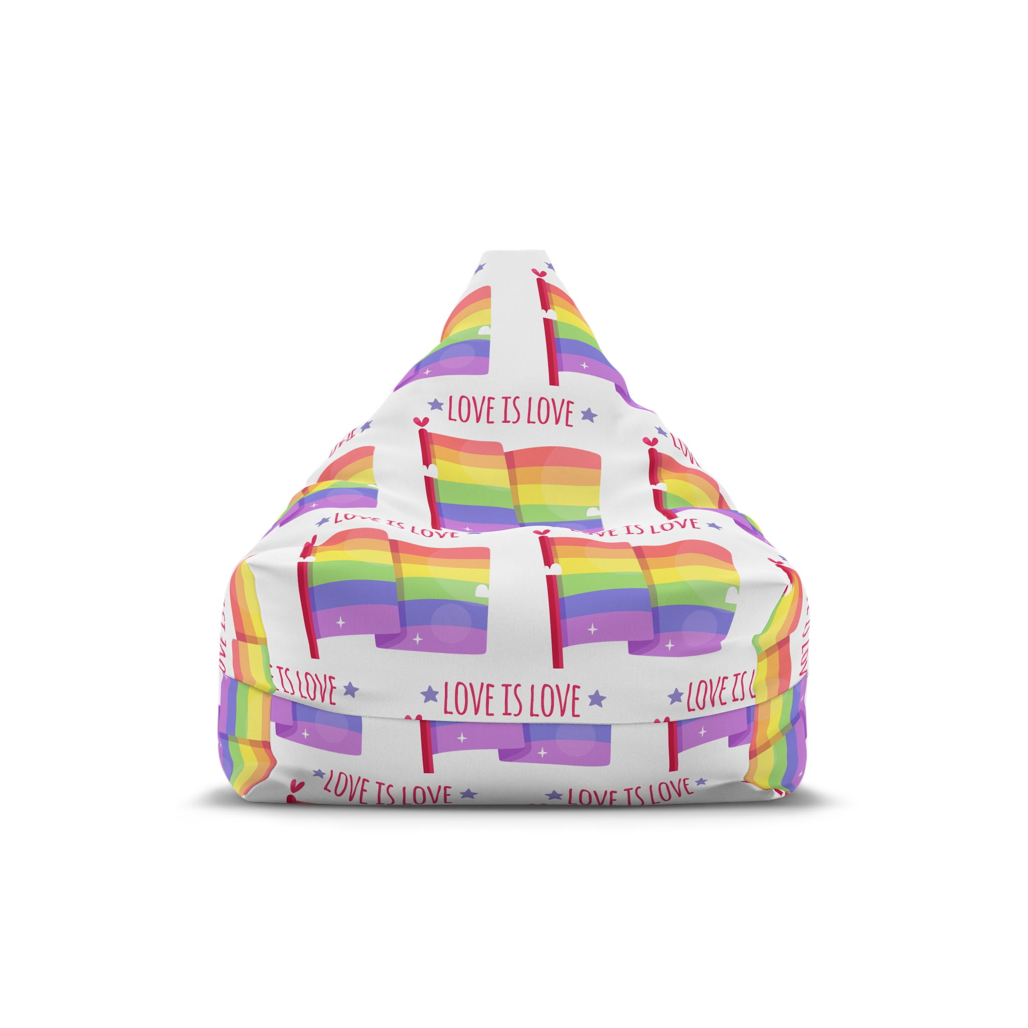 Pride Day Flag With Love Bean Bag Chair Cover