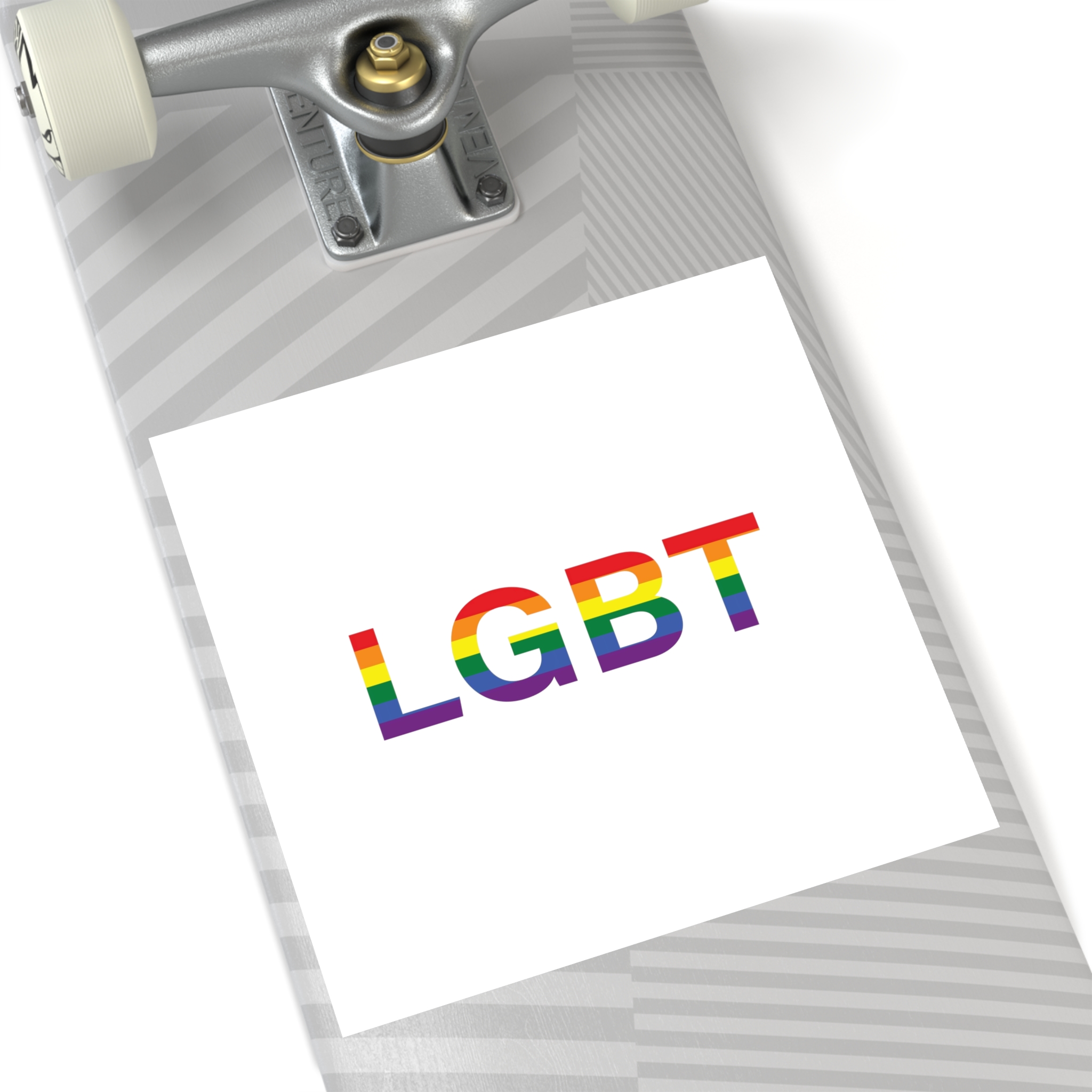 Lgbt Word Text Letter Rainbow Color Flag Isolated White Background Vector Illustration(1) Laminate Stickers Square - Image 52