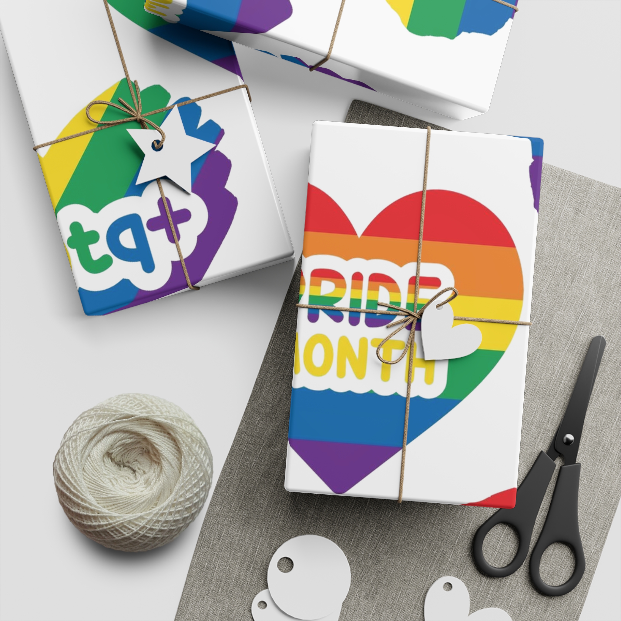 Pride Month Stickers Rainbow Lgbtq Flag Love Equality Gift Wrapping Paper Sheets 1pc - Image 5