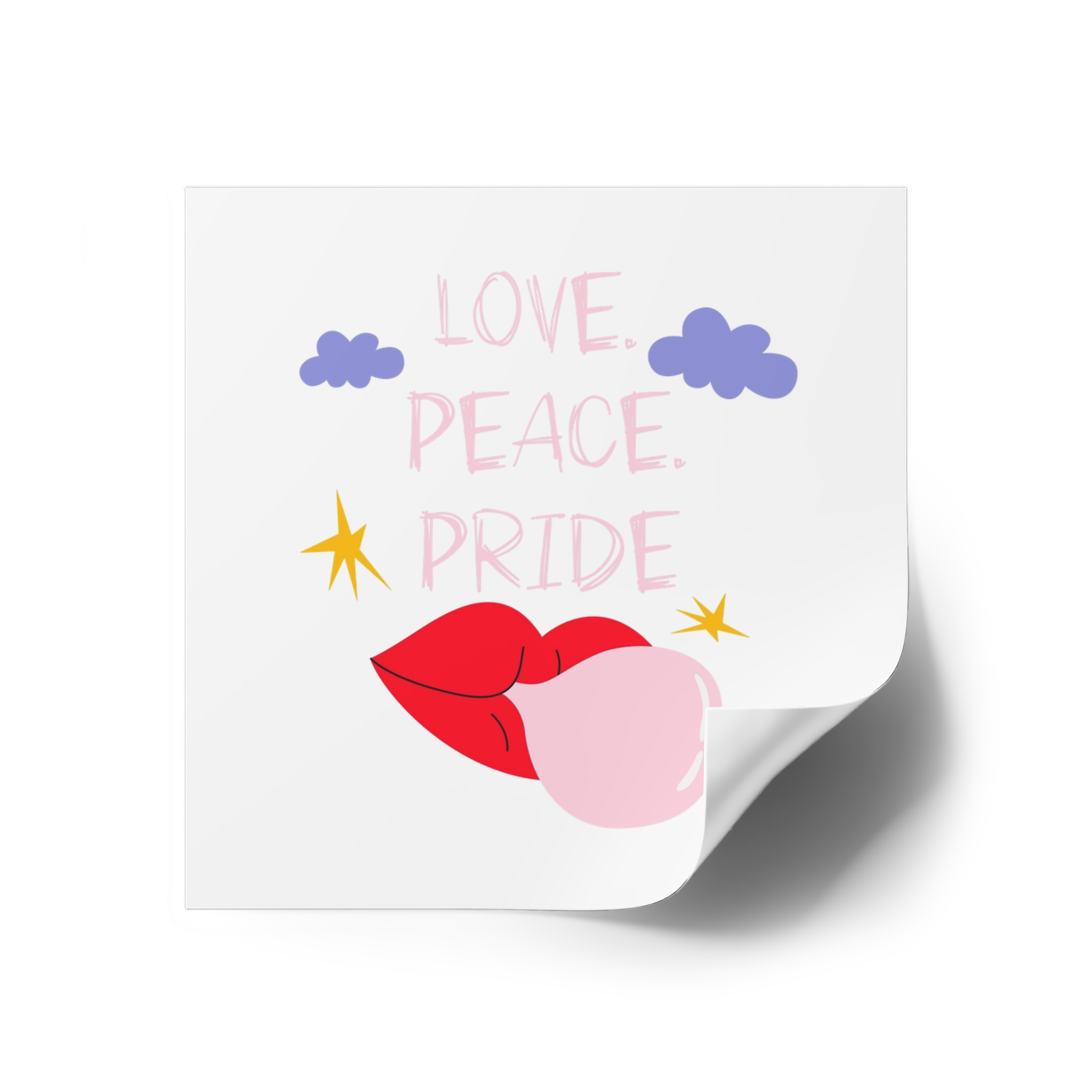 Pride Month Cartoon Funky Card Lgbt Festive Groovy Retro Poster Tolerance Freedom Laminate Stickers Square - Image 18