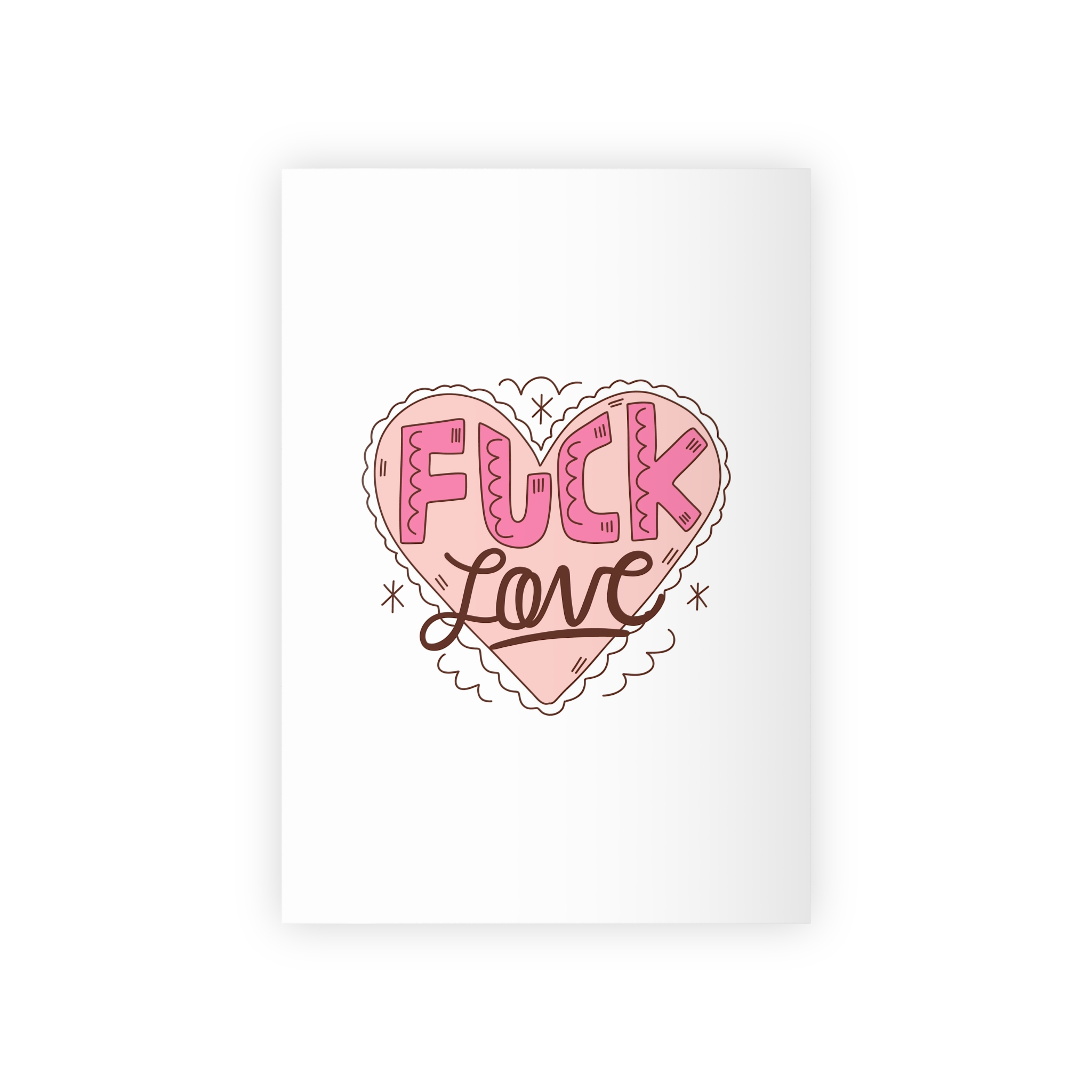Hand Drawn No Love Illustration Gift Wrapping Paper Rolls 1pc