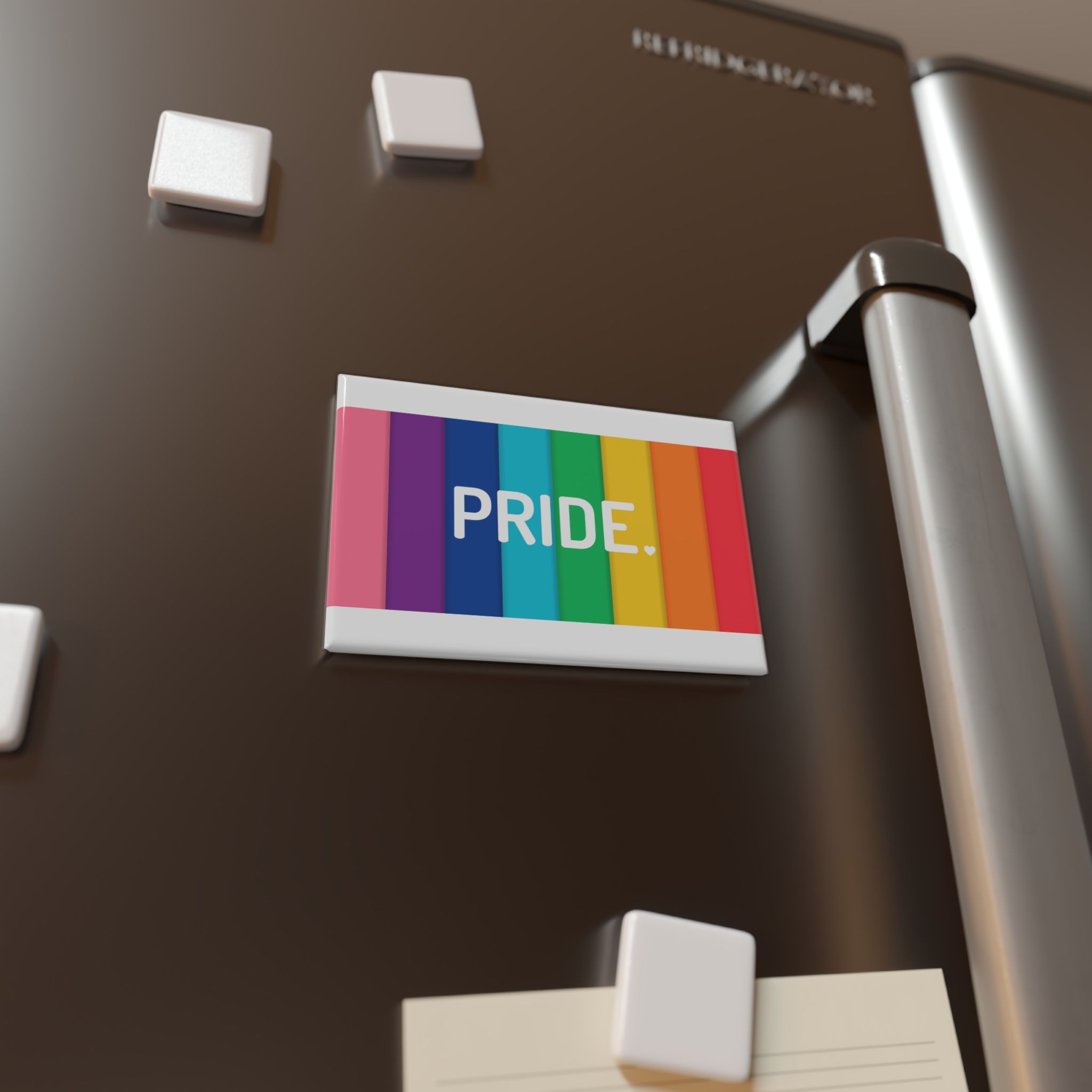 Rainbow Colored Background With Pride Concept Pride Month Button Magnet Rectangle 1 And 10 Pcs - Image 8
