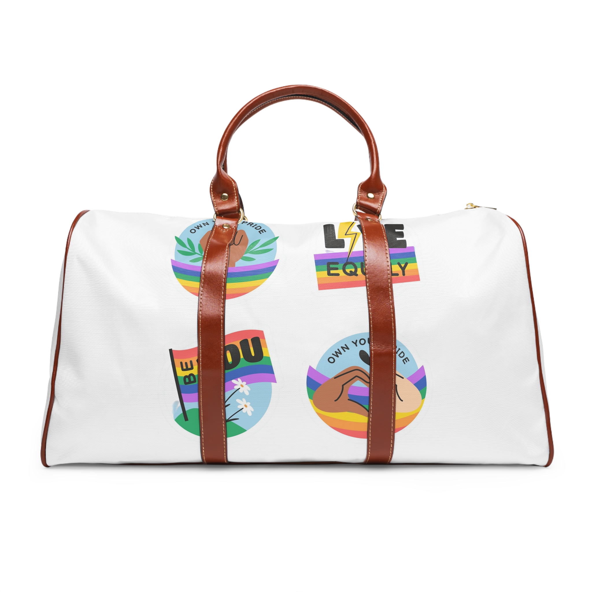 Flat Stickers Collection Lgbtqi Pride Month Celebration(1) Waterproof Travel Bag