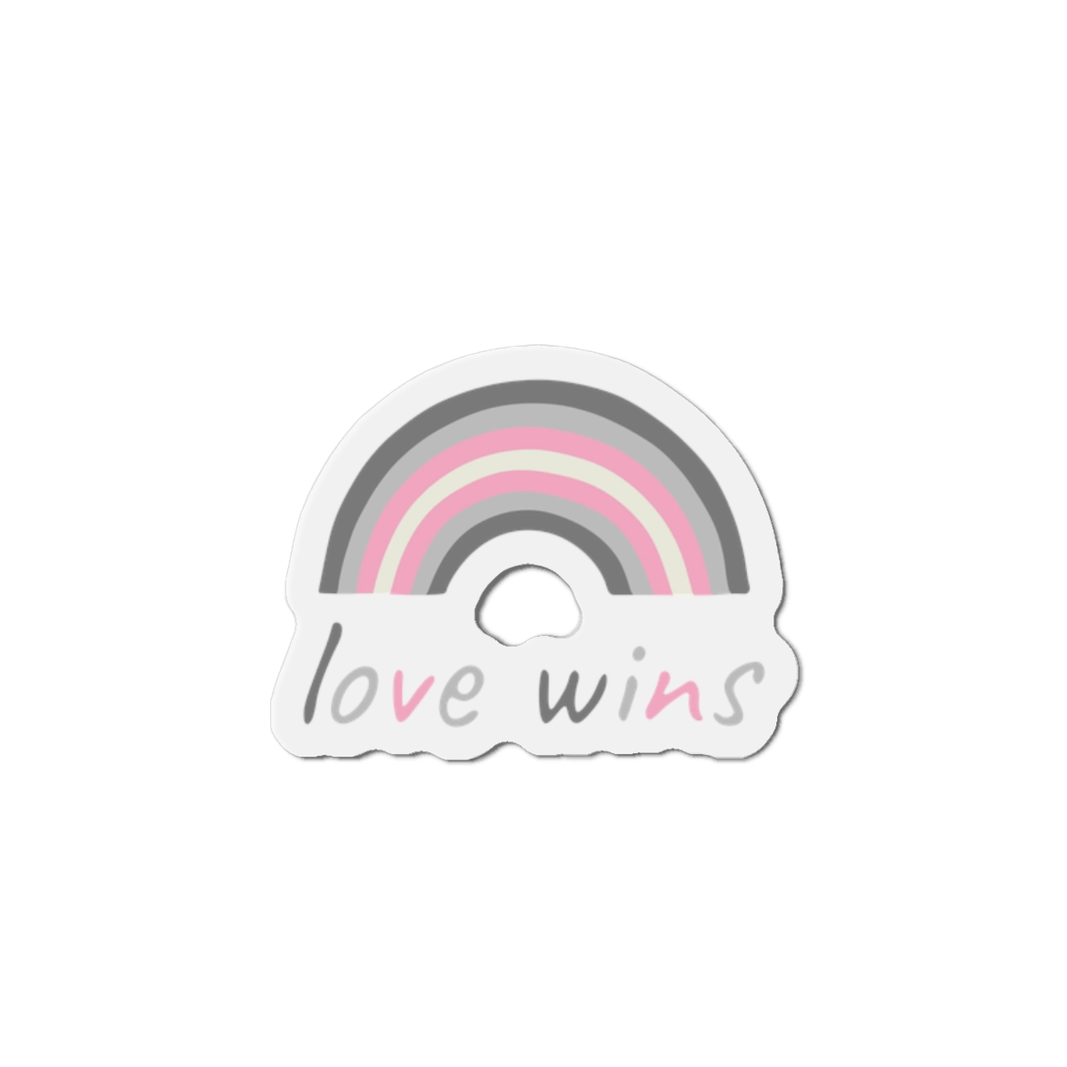 Colorful Rainbow Shape Demigirl Pride Flag Happy Pride Day Lgbtqia Community Pride Month Vector Hand Drawn Doodle Posters Stickers Logo Cards Die Cut Magnets