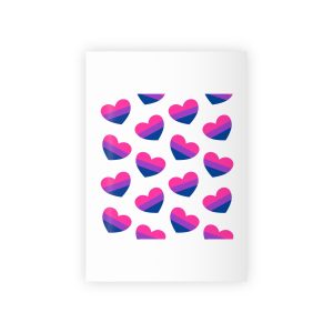 Vector Seamless Pattern Bisexual Flag Heart Gift Wrapping Paper Rolls 1pc