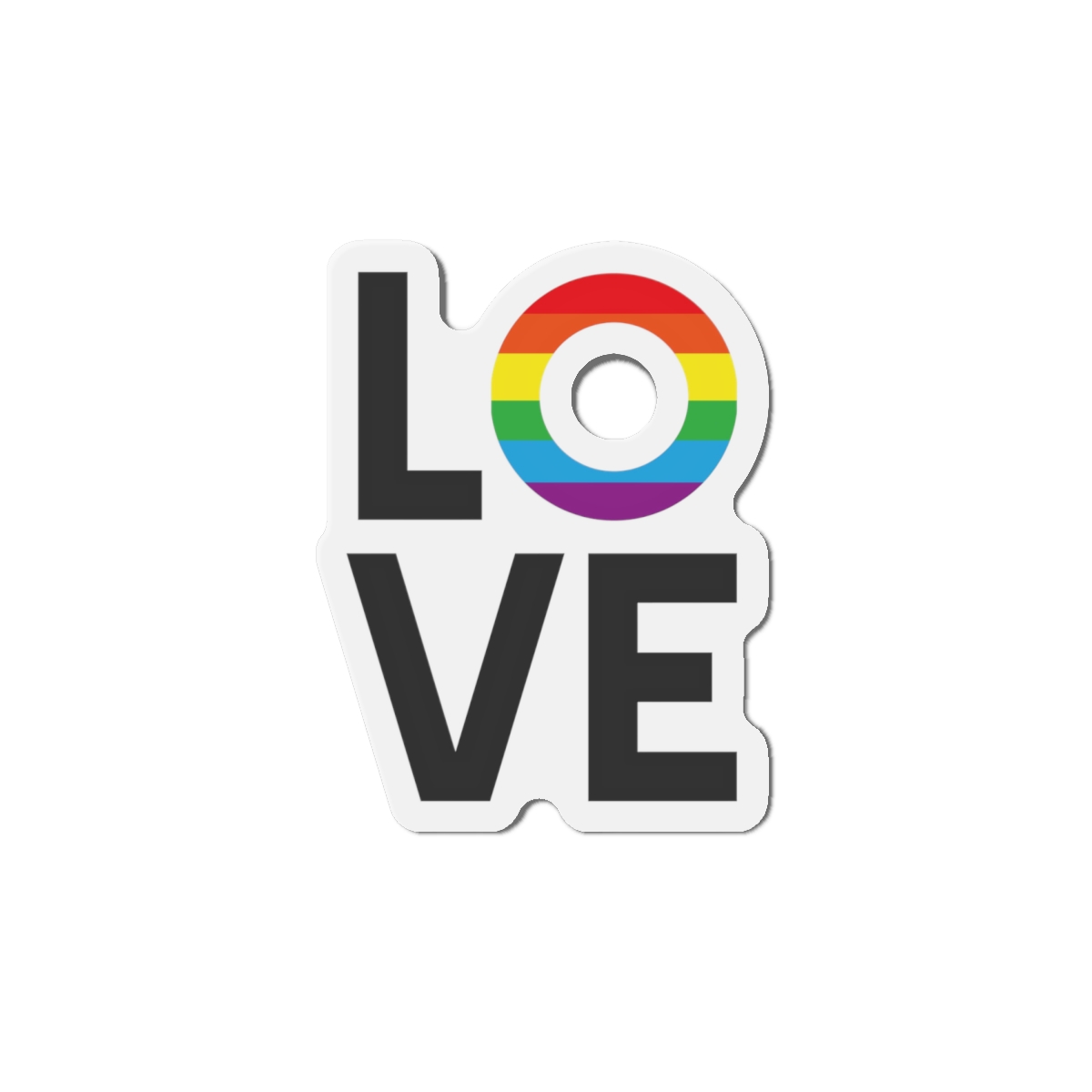 Vector Flat Lgbt Rainbow Flag Love Lettering Die Cut Magnets - Image 13