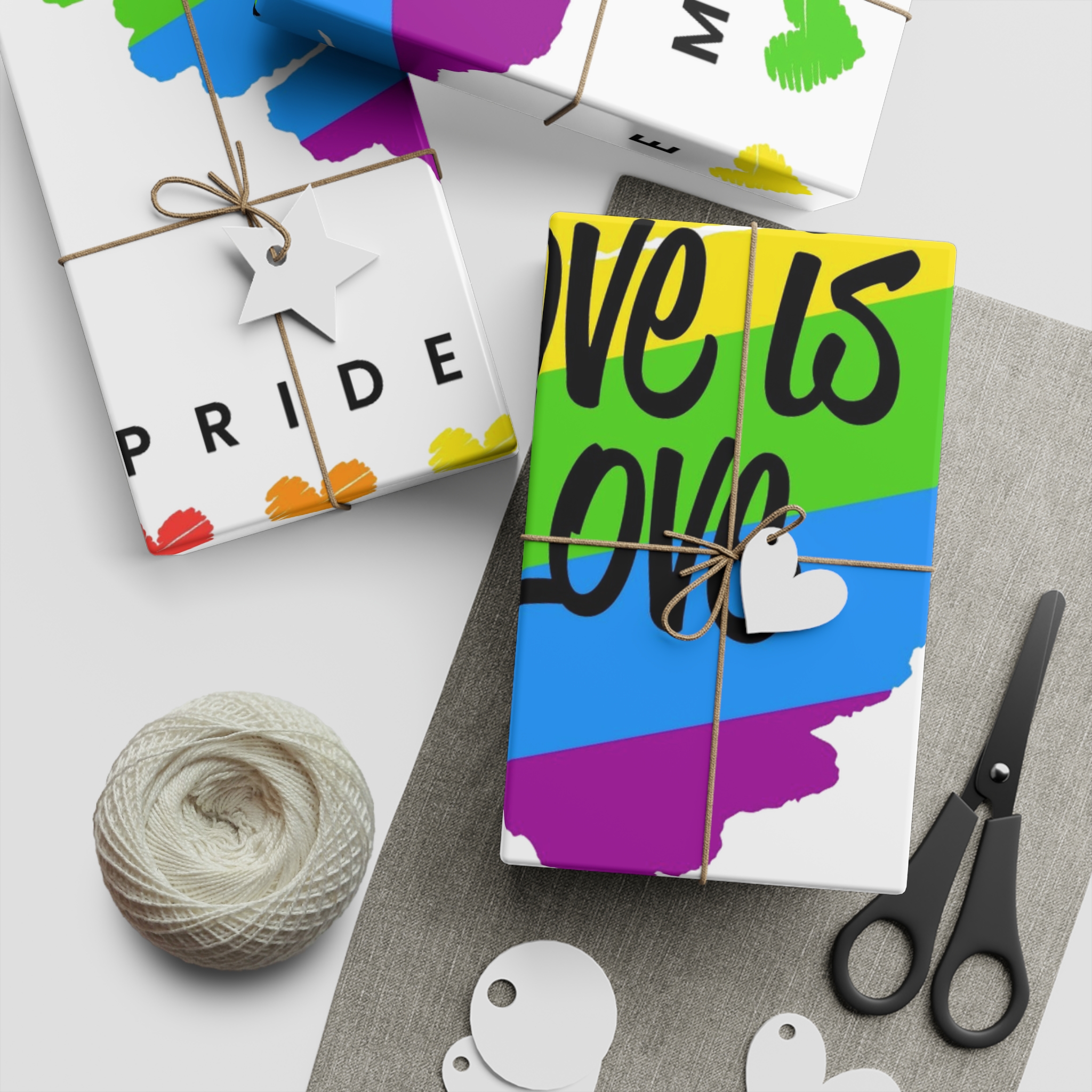 Beautiful Pride Day Flag Concept Gift Wrapping Paper Sheets 1pc - Image 5
