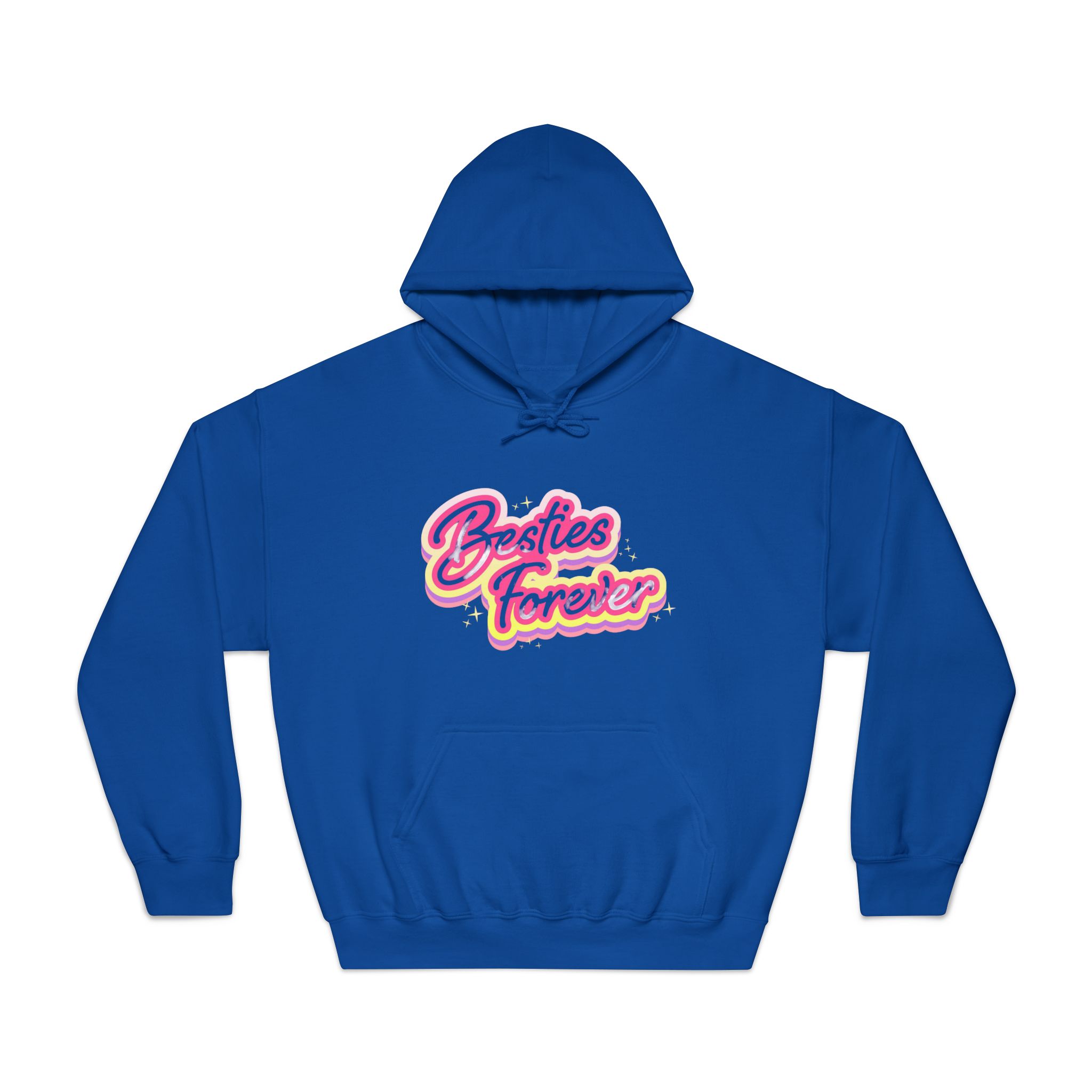 Pink Besties Forever Lettering Logo Unisex Dryblend Hooded Sweatshirt - Image 25