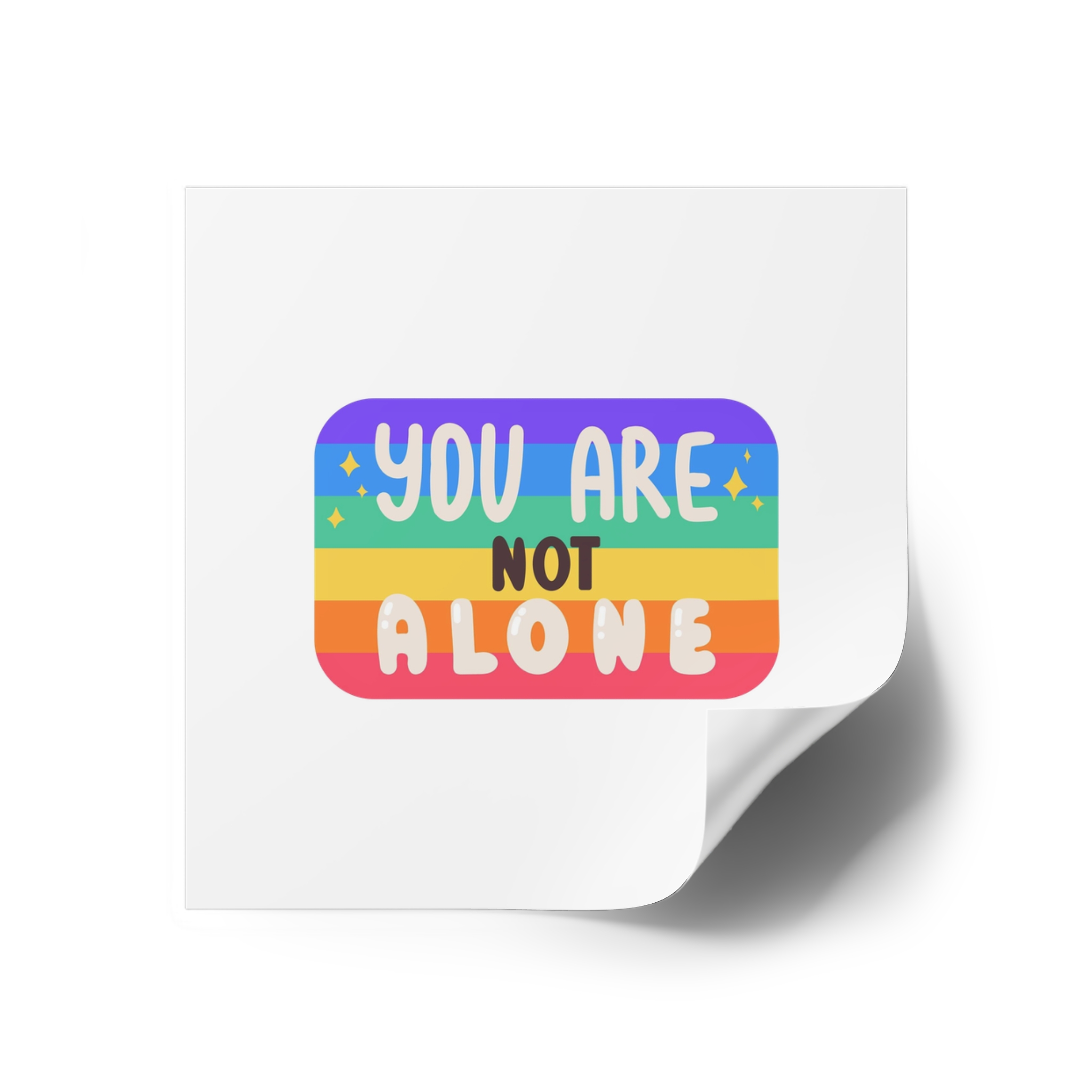 Lgbt Sticker Pack White Background Lgbtq Set Symbol Lgbt Pride Community Rainbow Elements Vector Hand Draw Illustration Hand Drawn Lettering (2) Laminate Stickers Square - Image 26