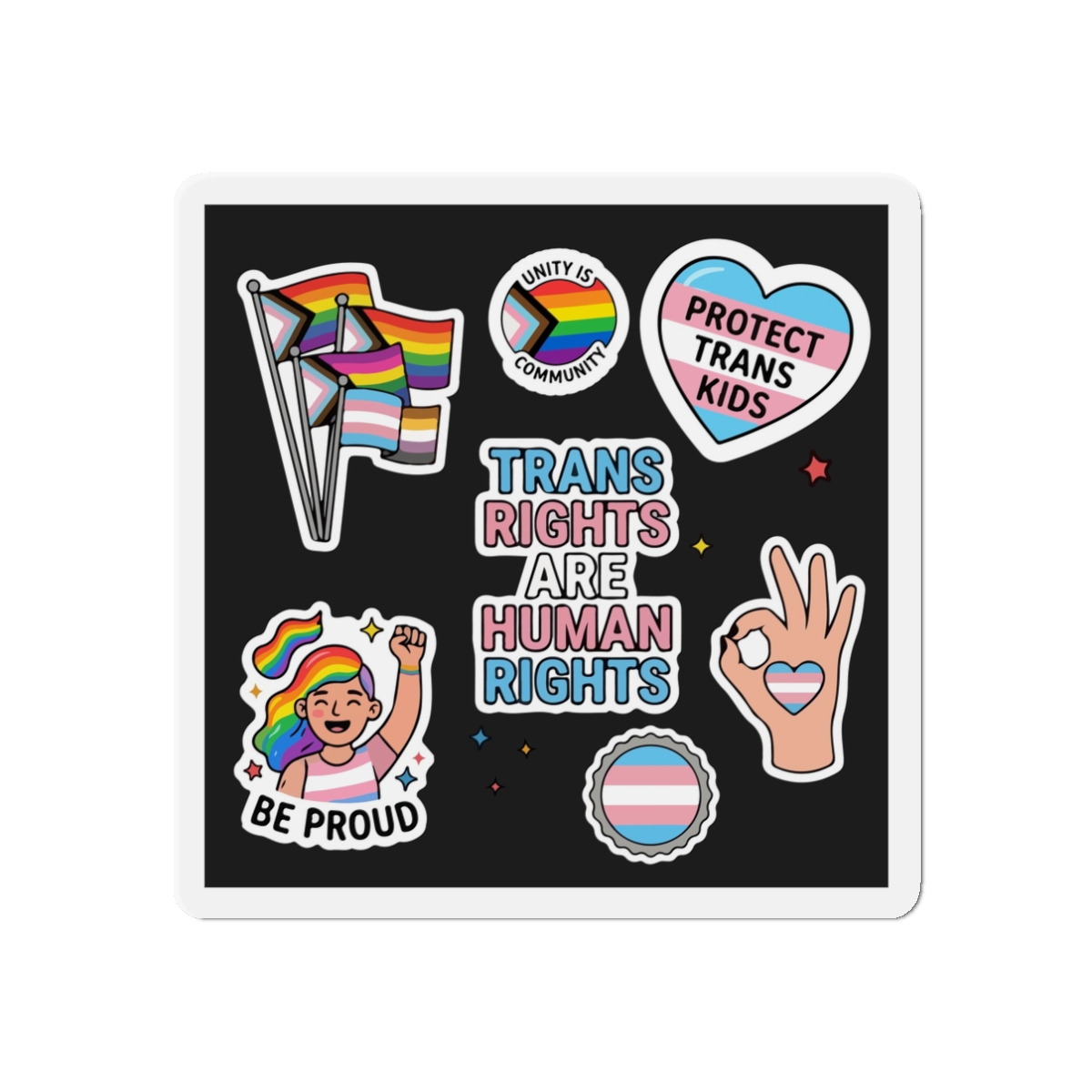 Lesbian Pride Design 33FA21 Die Cut Magnets - Image 4