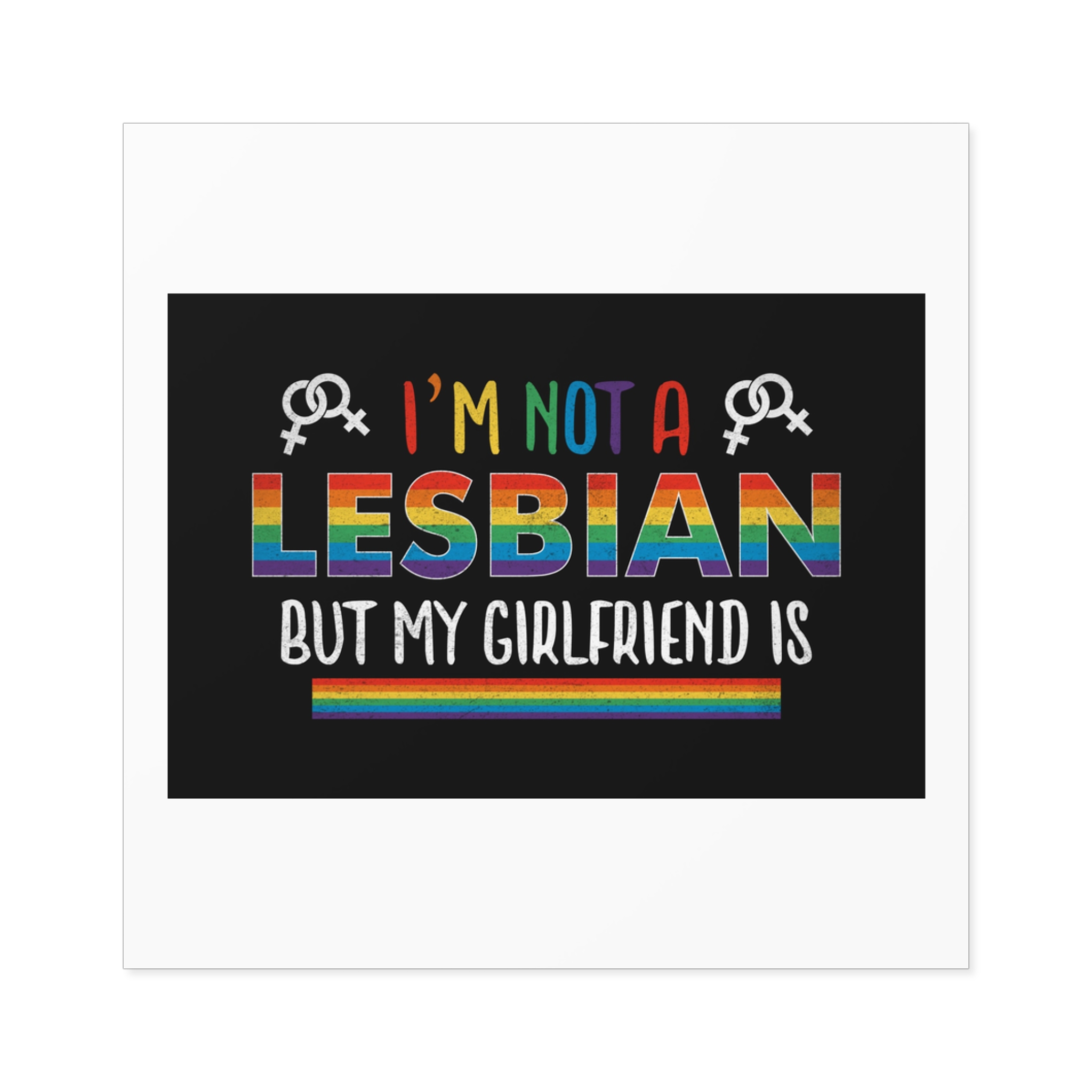 Pride Gay Rainbow Typography Vector Premium T Shirt(4) Laminate Stickers Square - Image 25