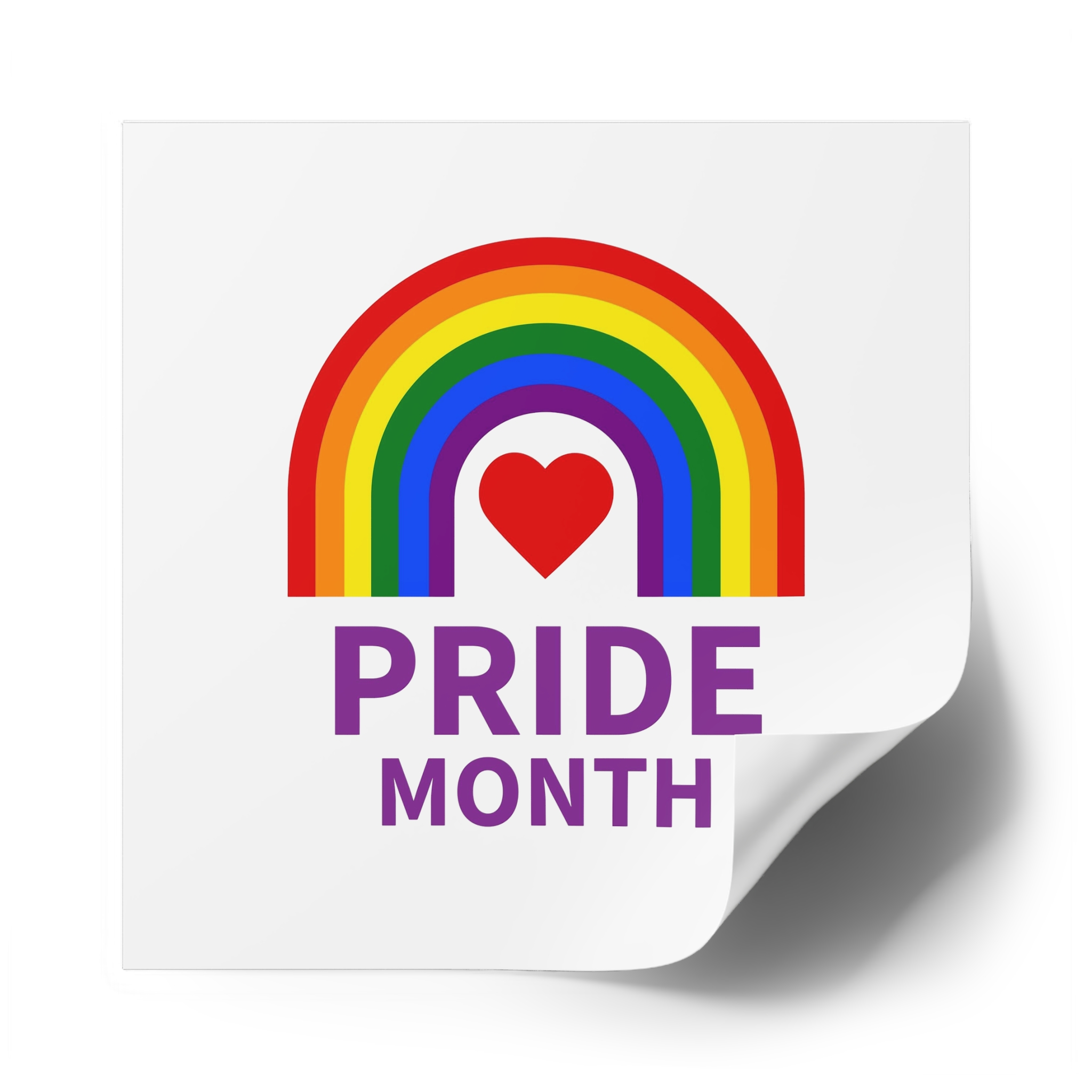 Pride Month Logo Template Design Laminate Stickers Square - Image 62