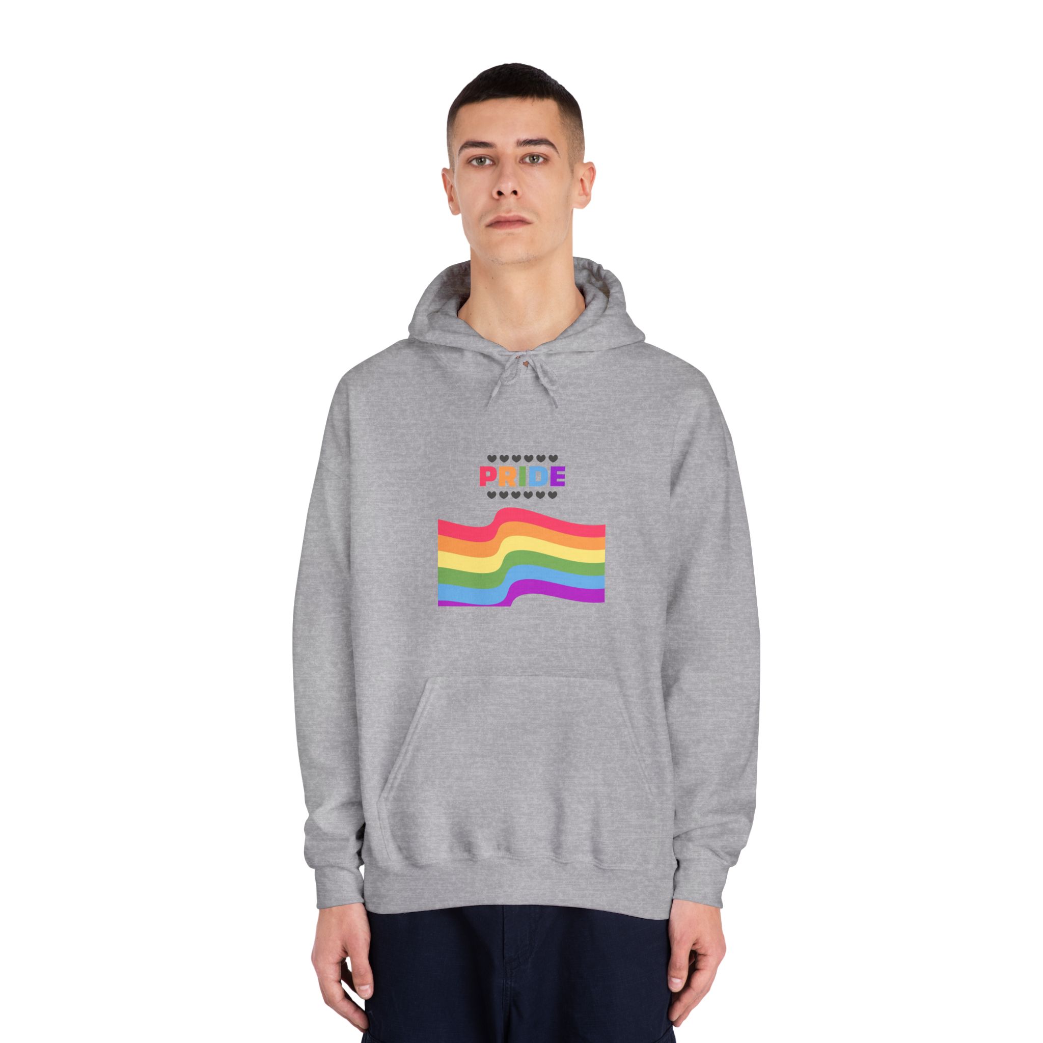 Pride Background With Flag Lgbtq Pride Unisex Dryblend Hooded Sweatshirt - Image 15
