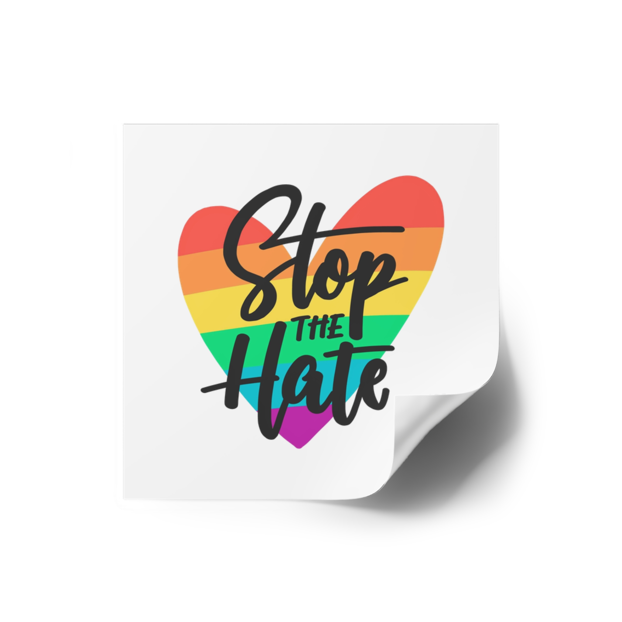 Pride Day Lettering Concept(1) Laminate Stickers Square - Image 2