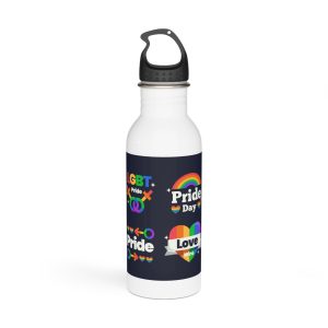 Flat Pride Day Badge Collection 3 Stainless Steel Water Bottle