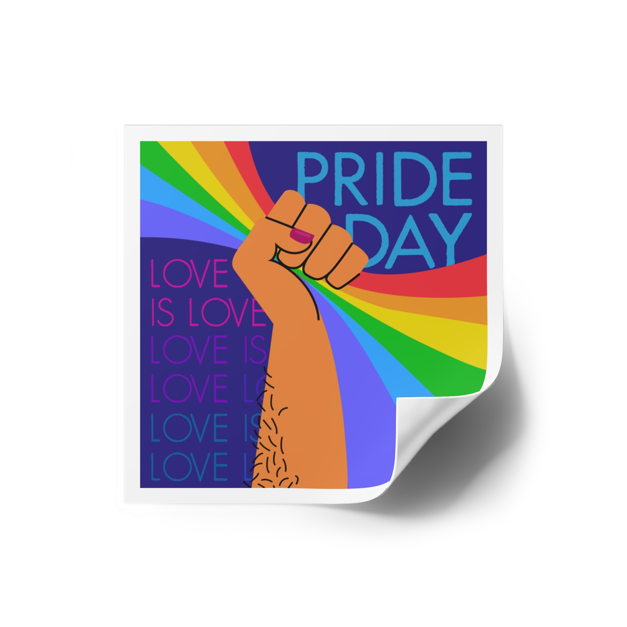 Pride Day Concept(1) Laminate Stickers Square - Image 14