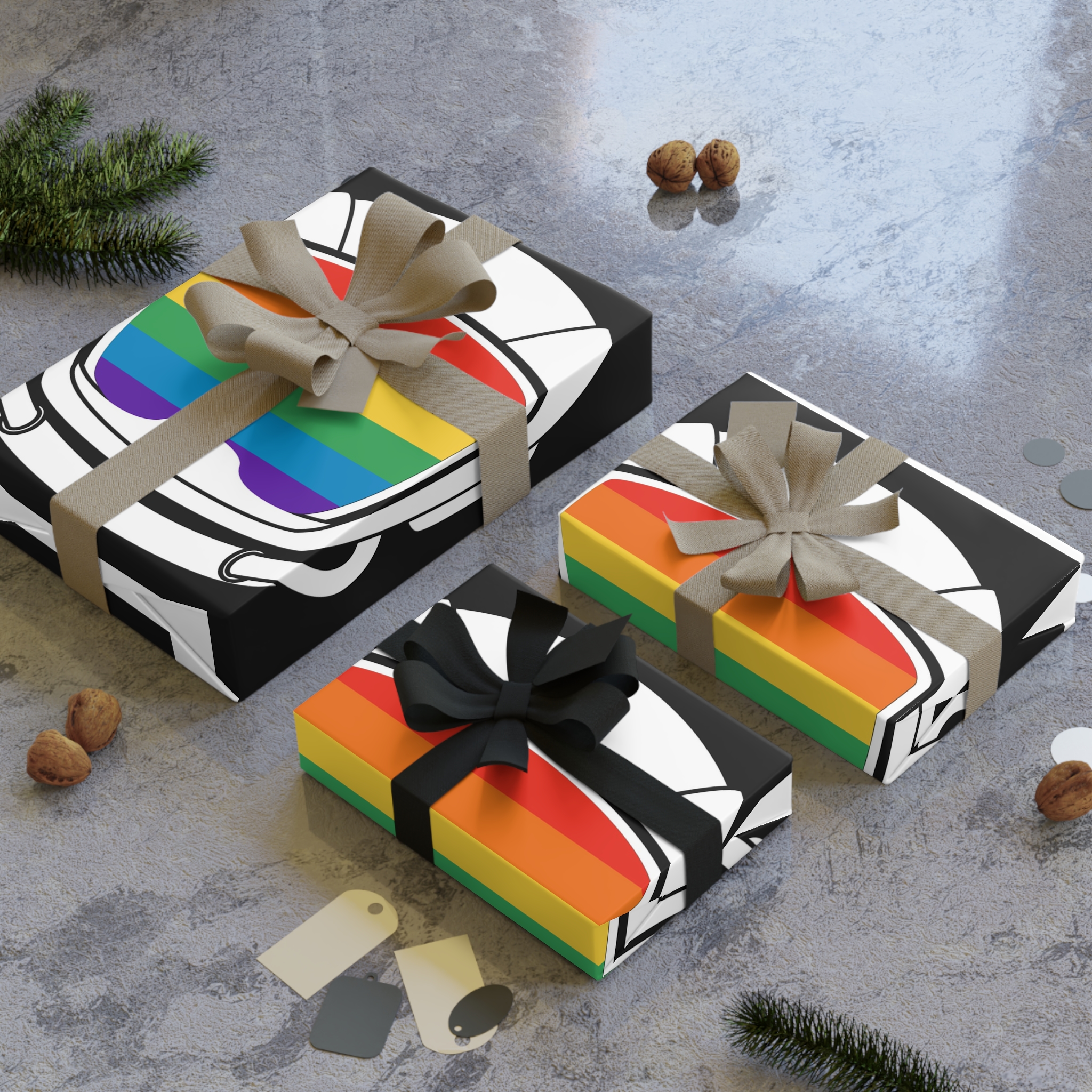 Astronaut Helmet Pride Gay Lgbt Gift Wrapping Paper Rolls 1pc - Image 4
