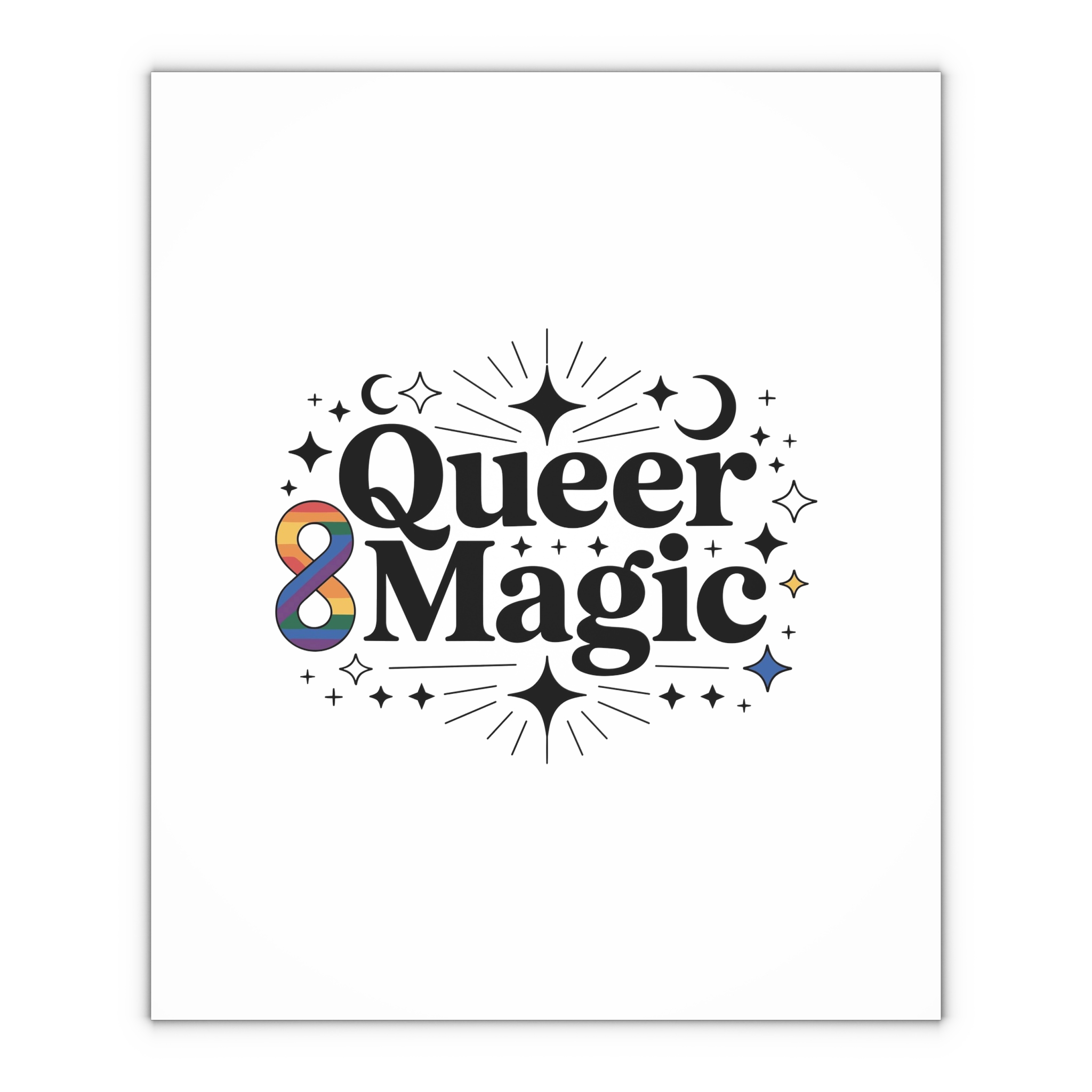 Queer Magic T Shirt Design Isolated White Background Gift Wrapping Paper Sheets 1pc - Image 4