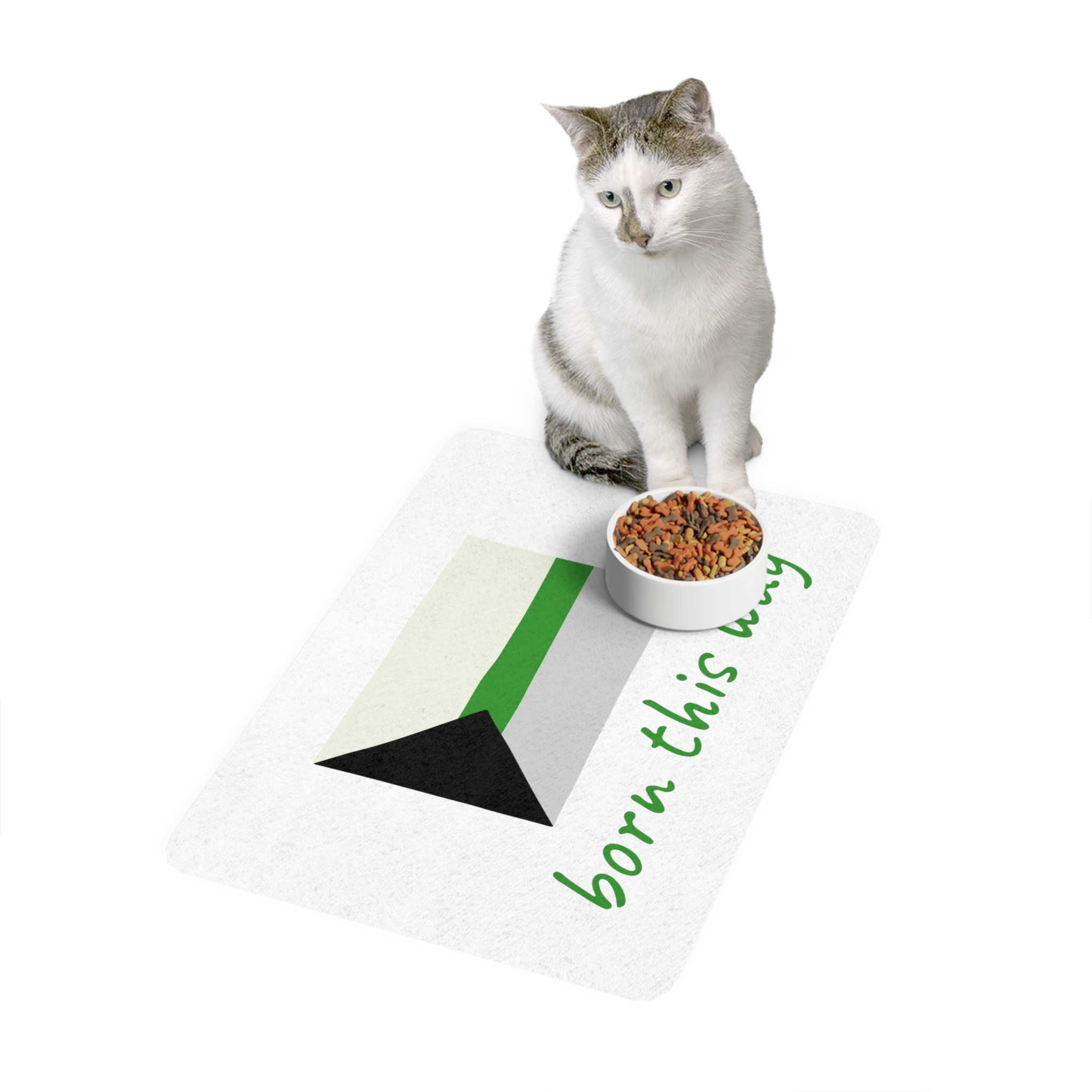 Colorful Demiromantic Pride Flag Happy Pride Day Lgbtq Community Pride Month Vector Hand Drawn Doodle Posters Stickers Logo Cards Pet Food Mat 12x18 - Image 3