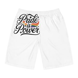 Pride Is Power T Shirt Design Isolated White Background 2 Mens Board Shorts Aop