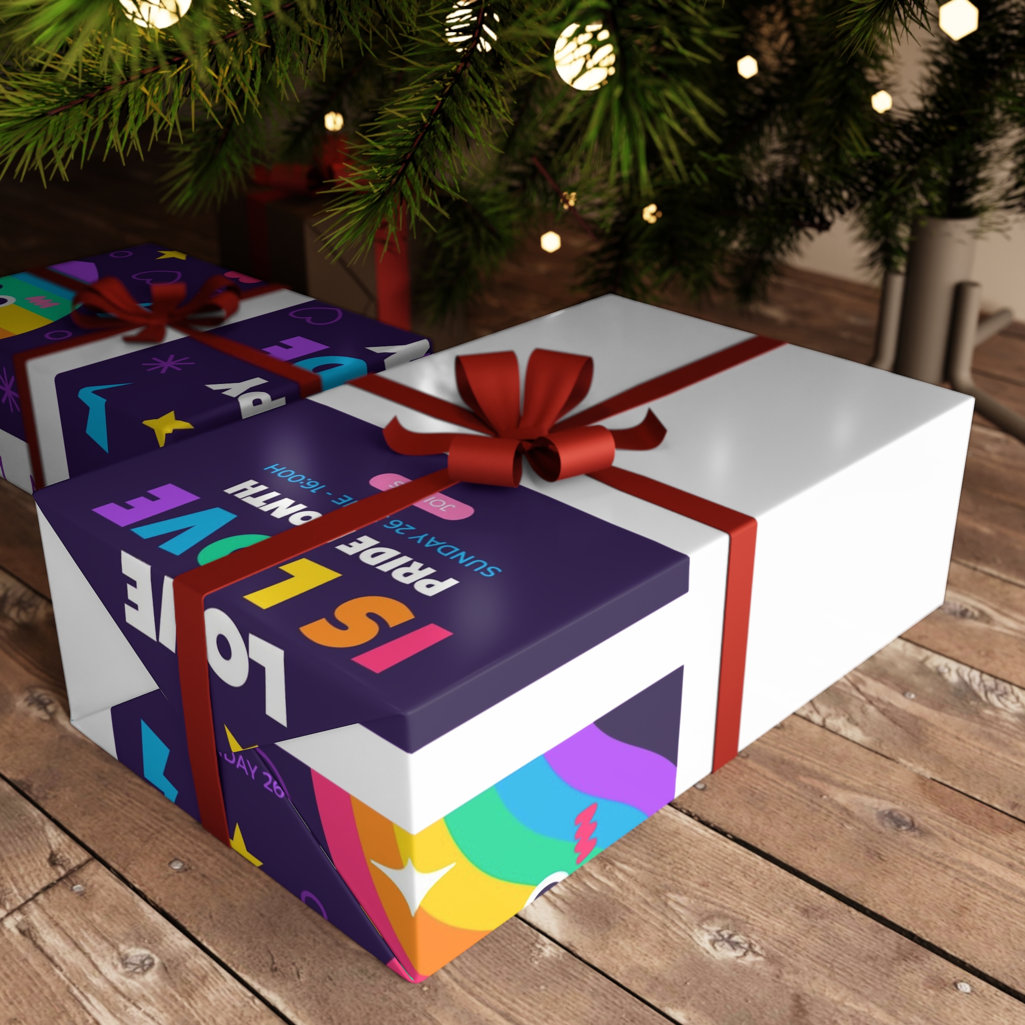 Flat Pride Month Vertical Banners Collection Gift Wrapping Paper Sheets 1pc - Image 3