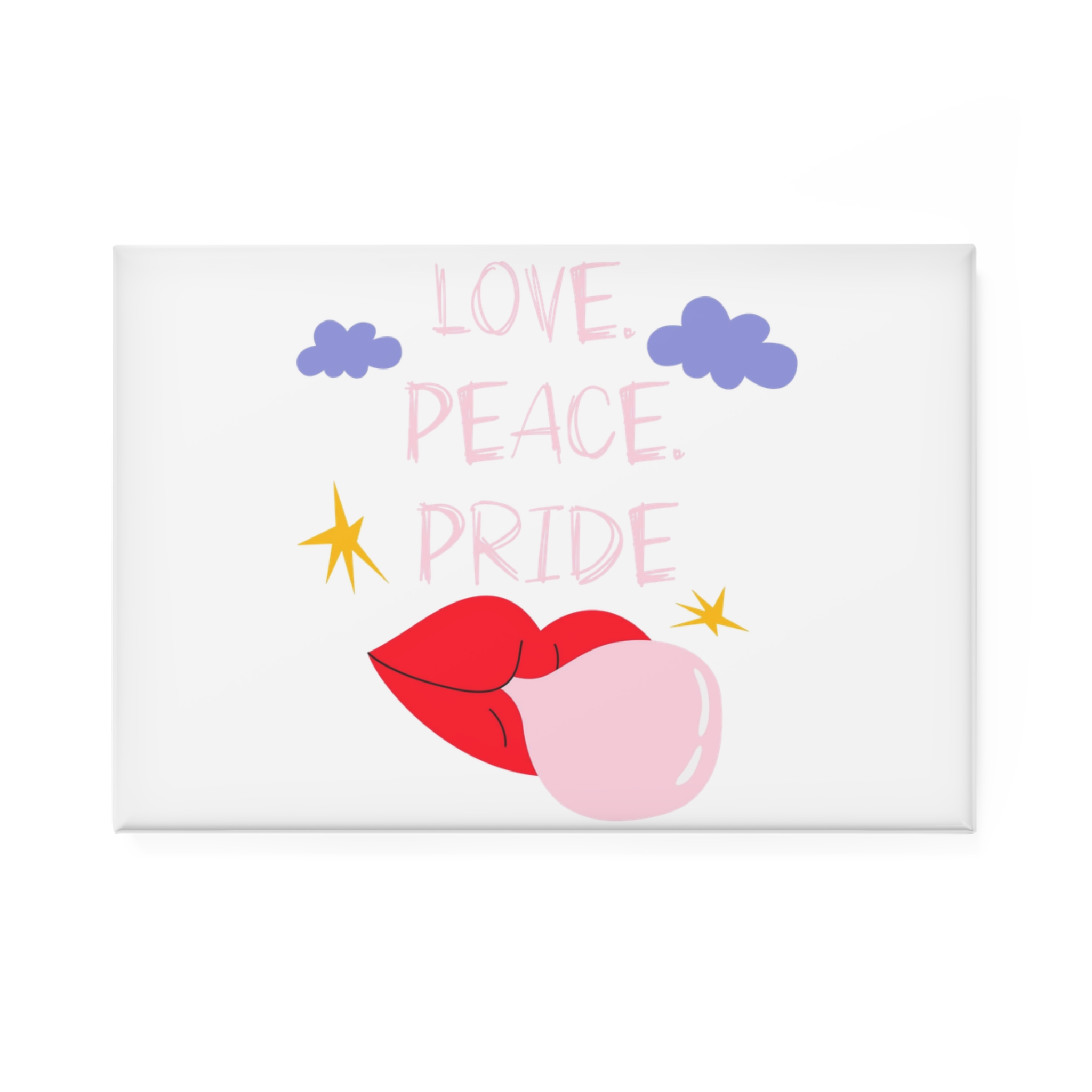 Pride Month Cartoon Funky Card Lgbt Festive Groovy Retro Poster Tolerance Freedom Button Magnet Rectangle 1 And 10 Pcs