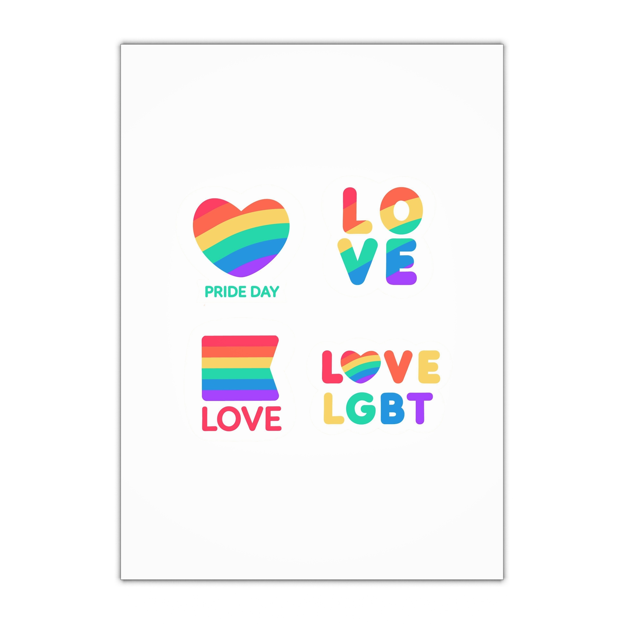Pride Day Label Collection Theme Gift Wrapping Paper Sheets 1pc