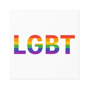 Lgbt Rainbow Colors Lgbt Logo Laminate Stickers Square