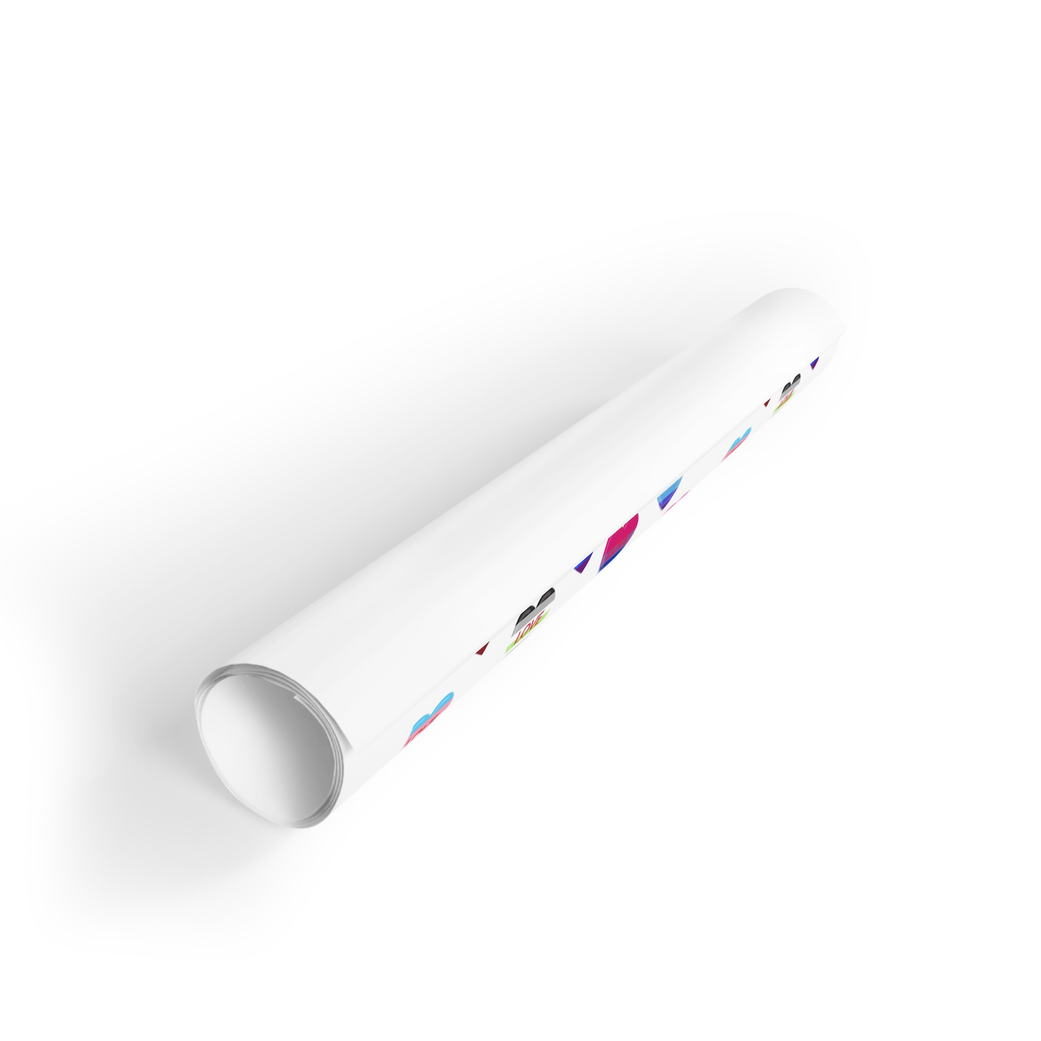 Background With Lgbt Flags Color Hearts Gift Wrapping Paper Rolls 1pc - Image 2