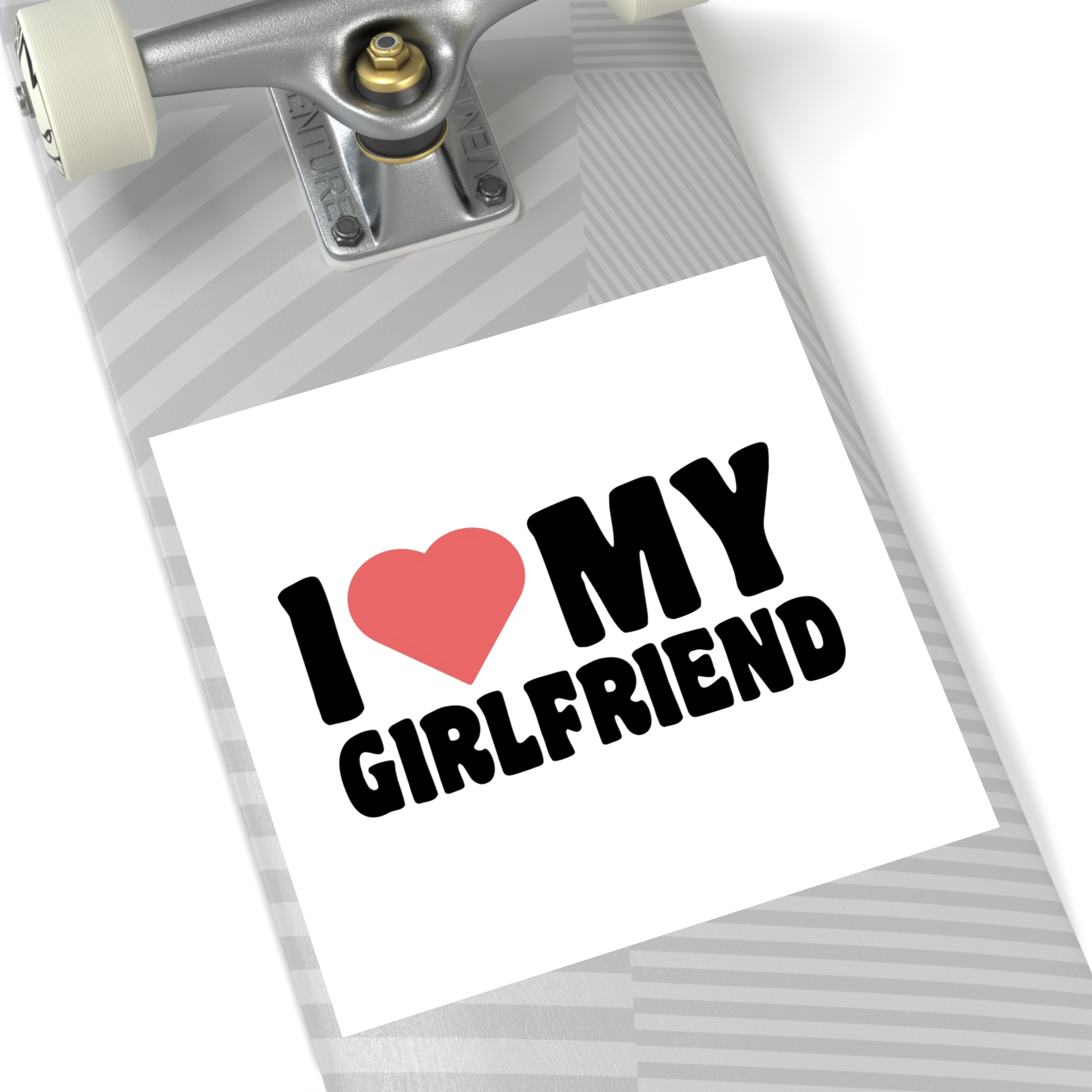 I Love My Girlfriend Iheart My Girlfriend (1) Laminate Stickers Square - Image 60