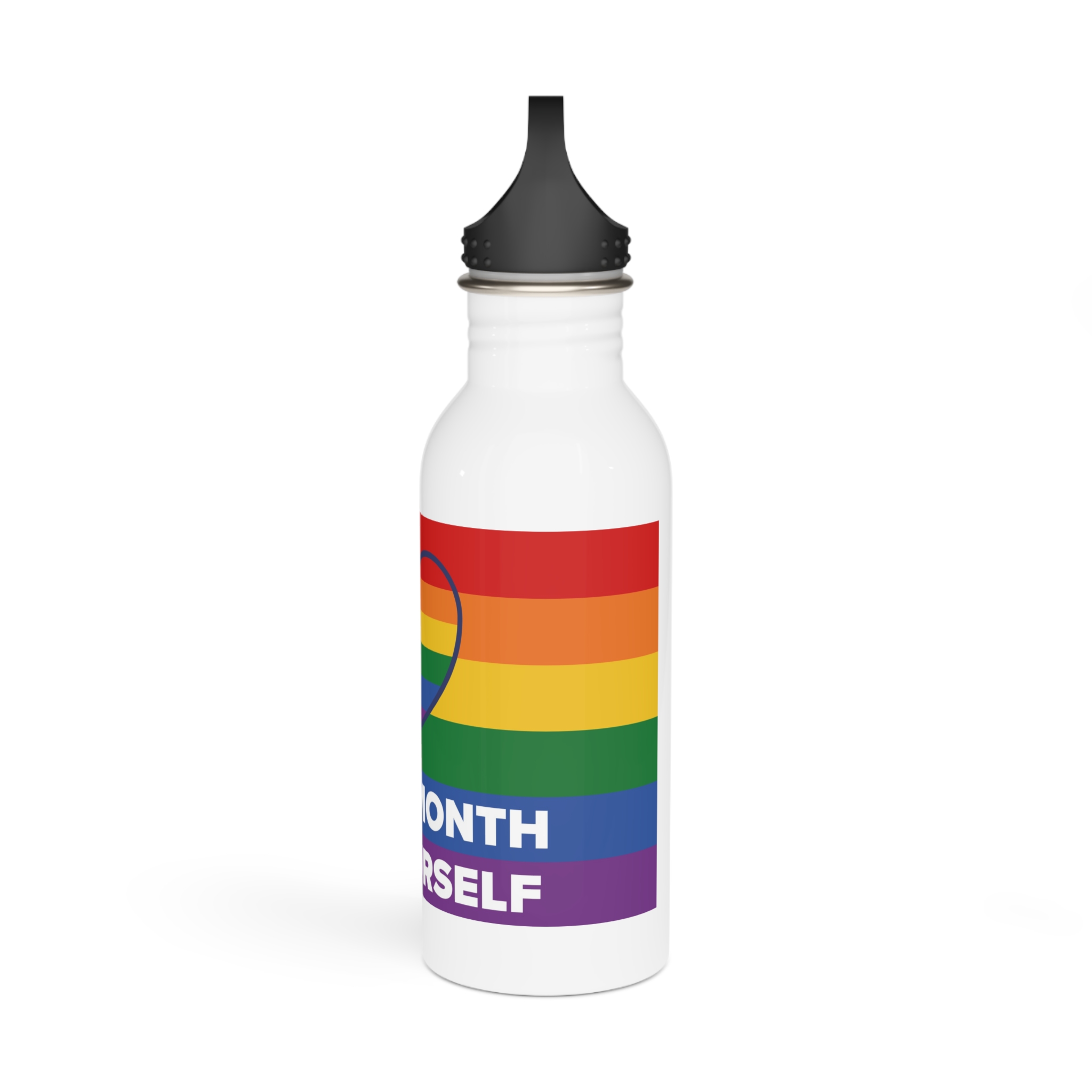 Lgbt Pride Month June Lesbian Gay Bisexual Transgender Lgbtq Flag Rainbow Vector3 Stainless Steel Water Bottle - Image 4
