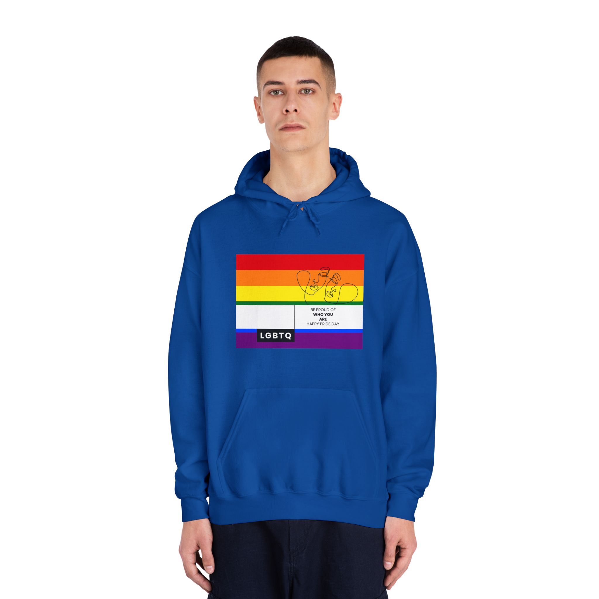 Lgbtq Pride Month Celebration Banner Poster Card Design Vector Illustration Unisex Dryblend Hooded Sweatshirt - Image 27