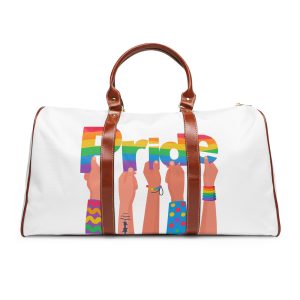 Happy Pride Day Colored Letters Hands Gay Bisexuals Freedom Fighters Waterproof Travel Bag