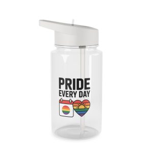 Pride Every Day T Shirt Design Isolated White Background Tritan Water Bottle