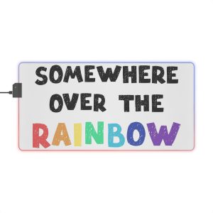 Vector Illustration With Hand Drawn Lettering Rainbow - Led Gaming Mouse Pad