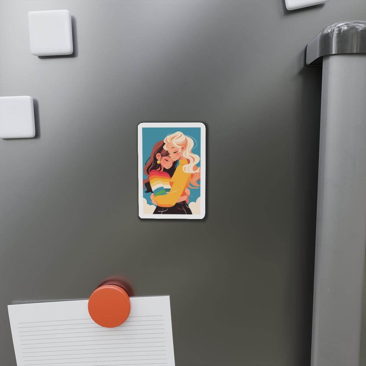Lesbian Pride Design FE58AA Die Cut Magnets - Image 5