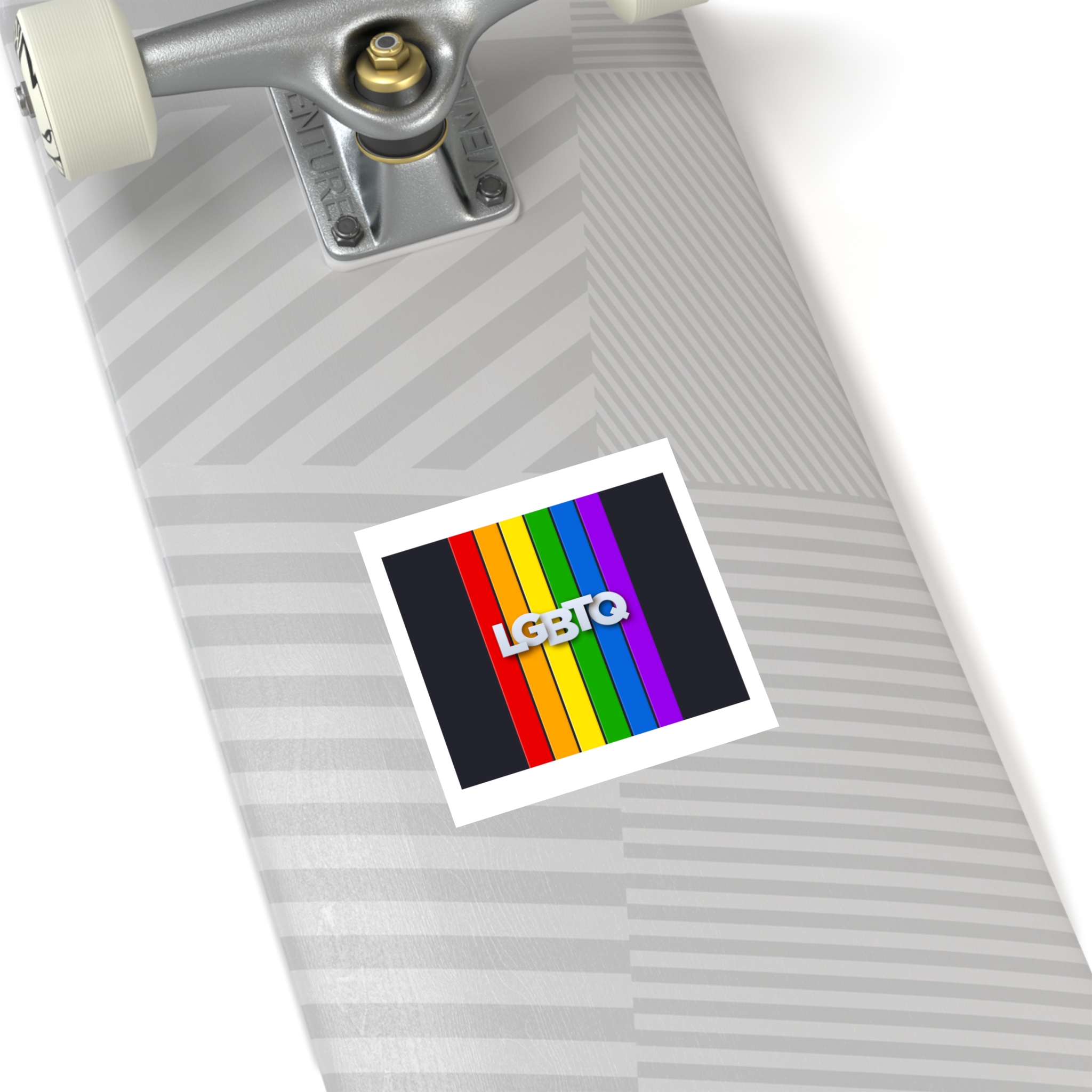 Lgbtq Paper Sign Rainbow Flag Laminate Stickers Square - Image 20