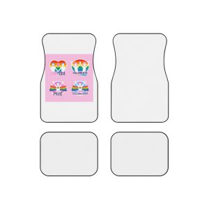 Pride Day Neon Badges Car Mats Set Of 4