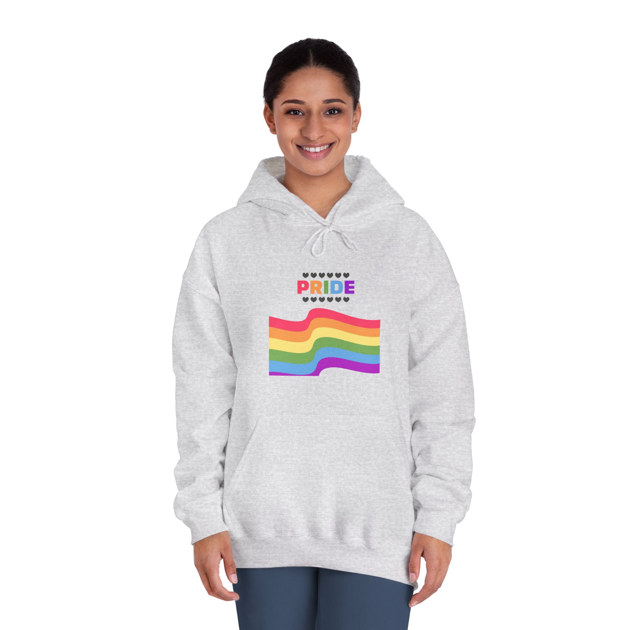 Pride Background With Flag Lgbtq Pride Unisex Dryblend Hooded Sweatshirt - Image 8
