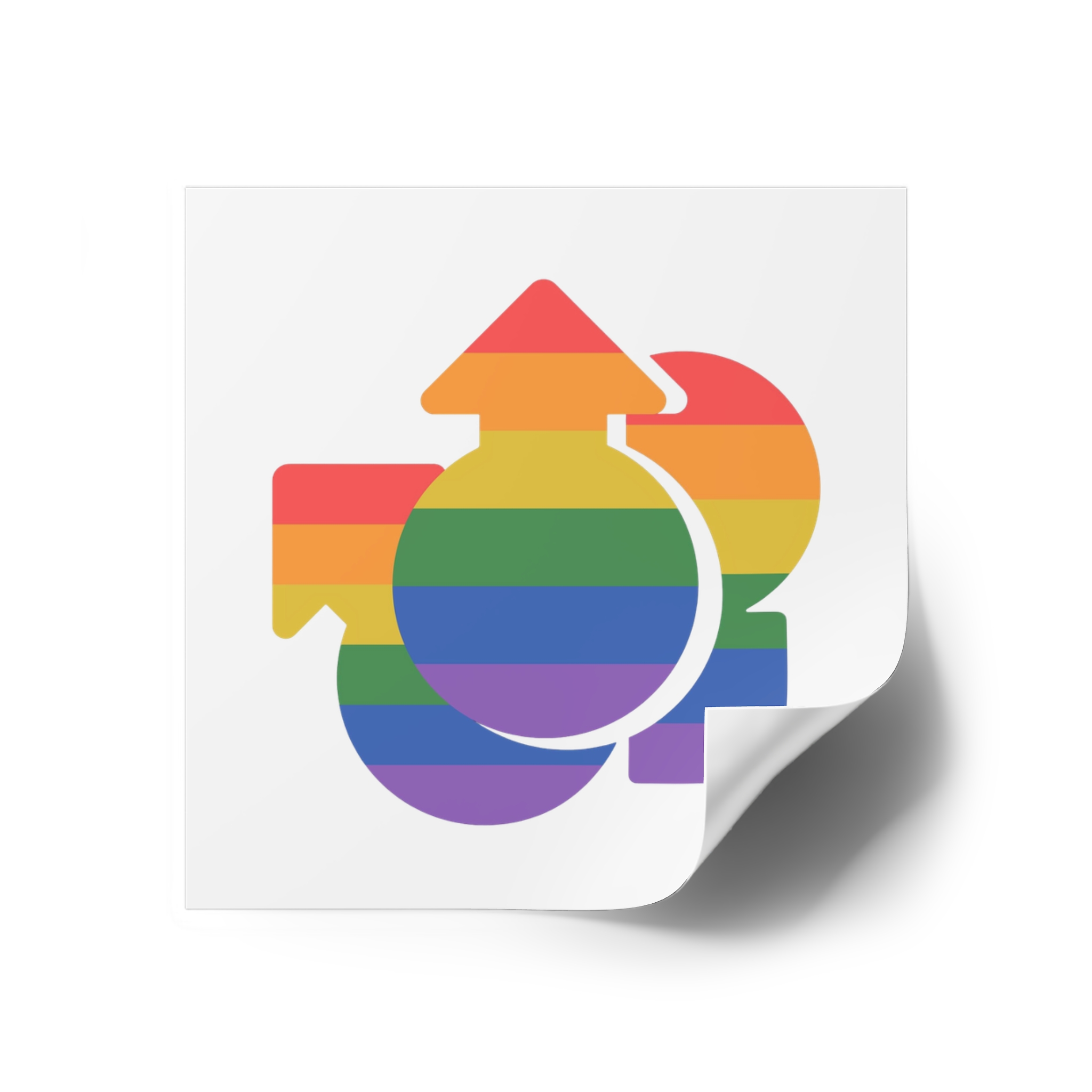 Lgbt Icon Isolated Black Background Lgbt Community Human Rights Concept Vector Flat Illustration Poster Card Banner Laminate Stickers Square - Image 30