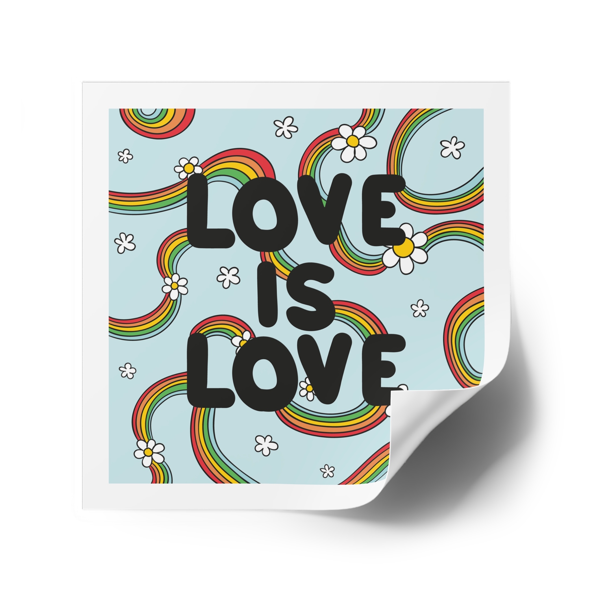 Pride Day Lettering Concept Laminate Stickers Square - Image 42