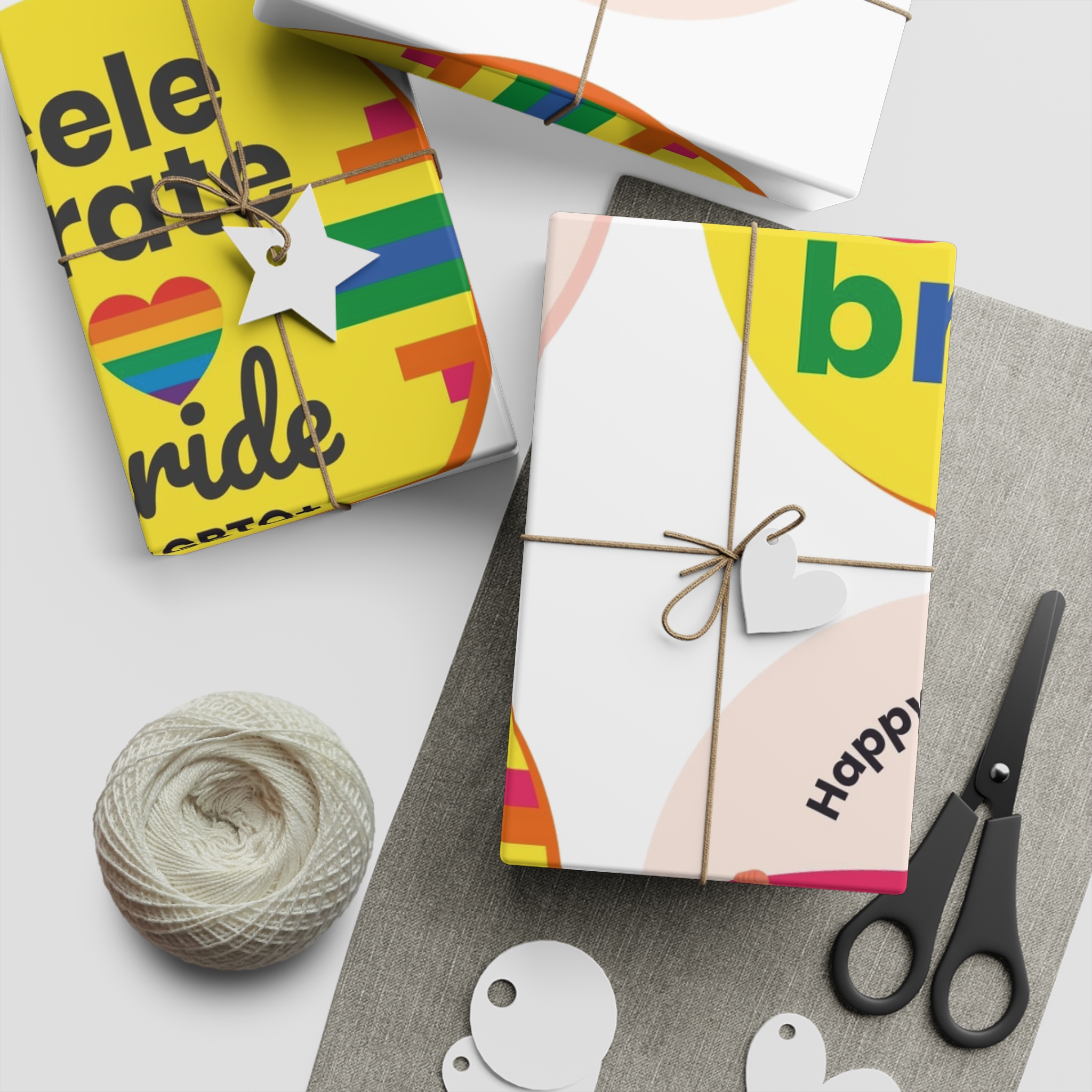 Flat Pride Month Labels Collection (1) Gift Wrapping Paper Sheets 1pc - Image 5