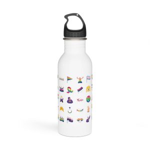 Set Icons With Lgbtq Community Symbols Stainless Steel Water Bottle