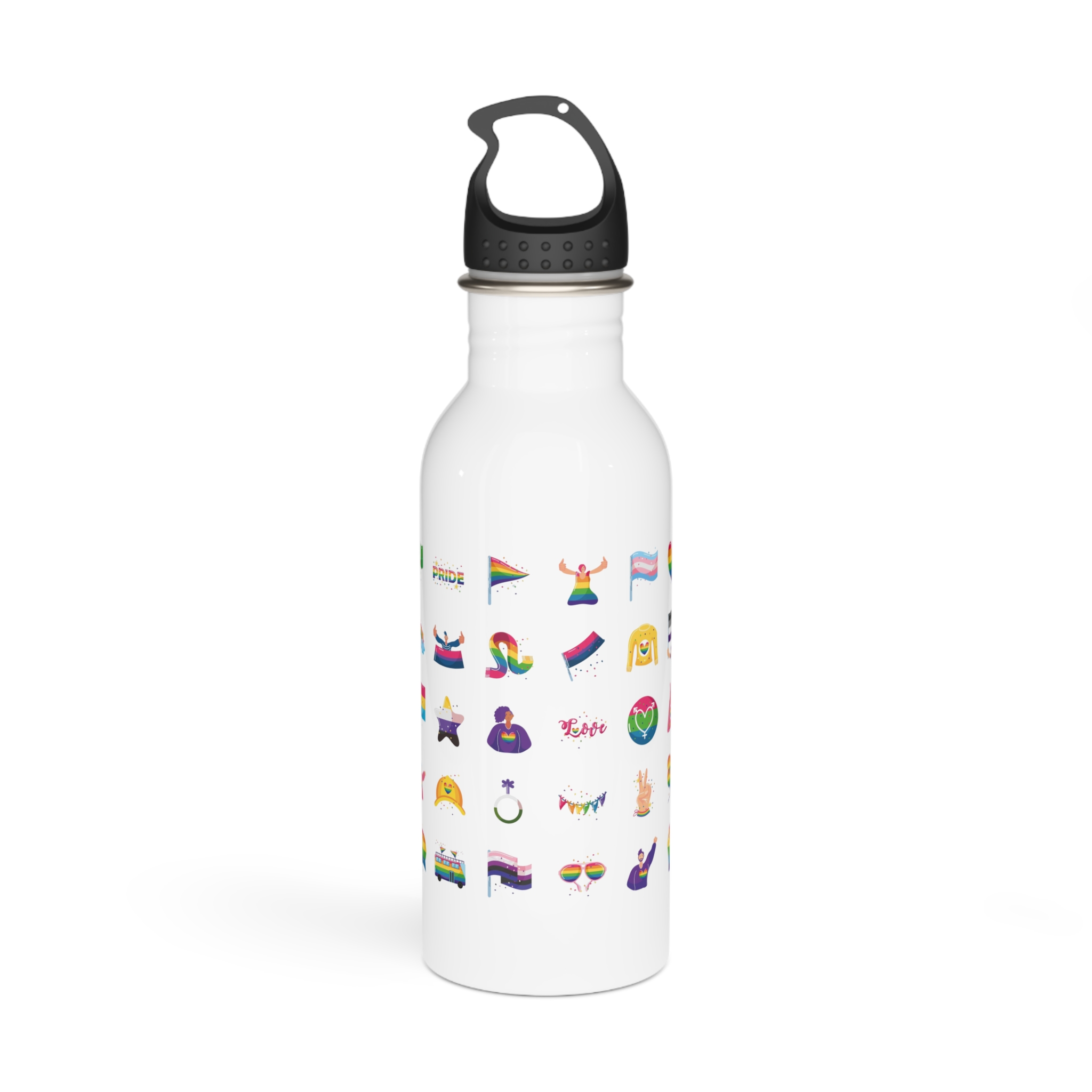 Set Icons With Lgbtq Community Symbols Stainless Steel Water Bottle
