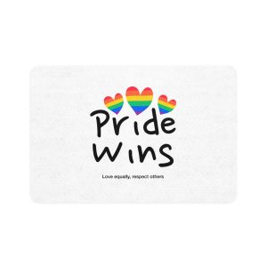 Love Letter Pride Rainbow Lettering Text Writing Pattern Freedom Love Heart Homo Colors Flag Parade (1) Pet Food Mat 12x18