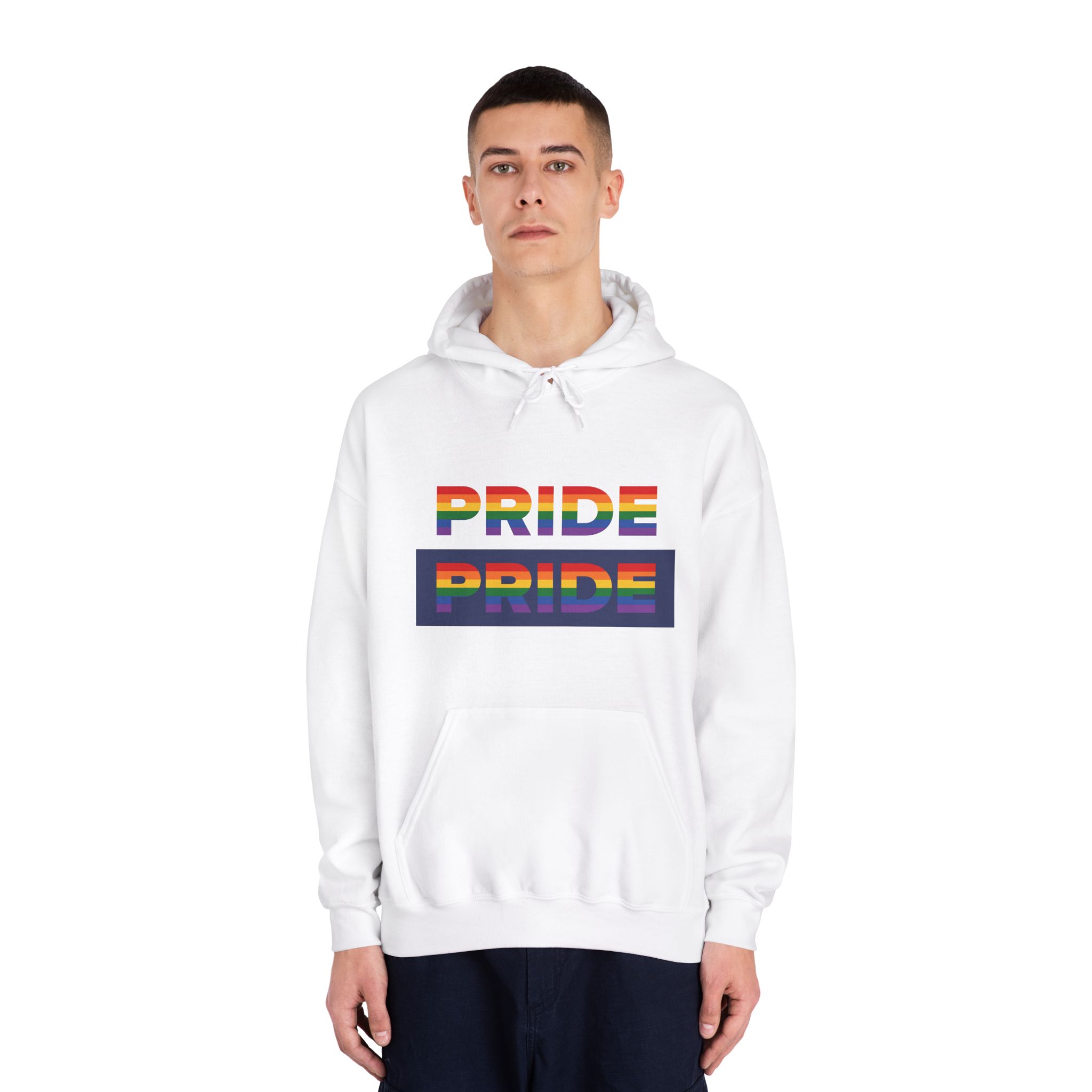 Lgbt Pride Month June Lesbian Gay Bisexual Transgender Lgbtq Flag Rainbow Vector(3) Unisex Dryblend Hooded Sweatshirt - Image 3