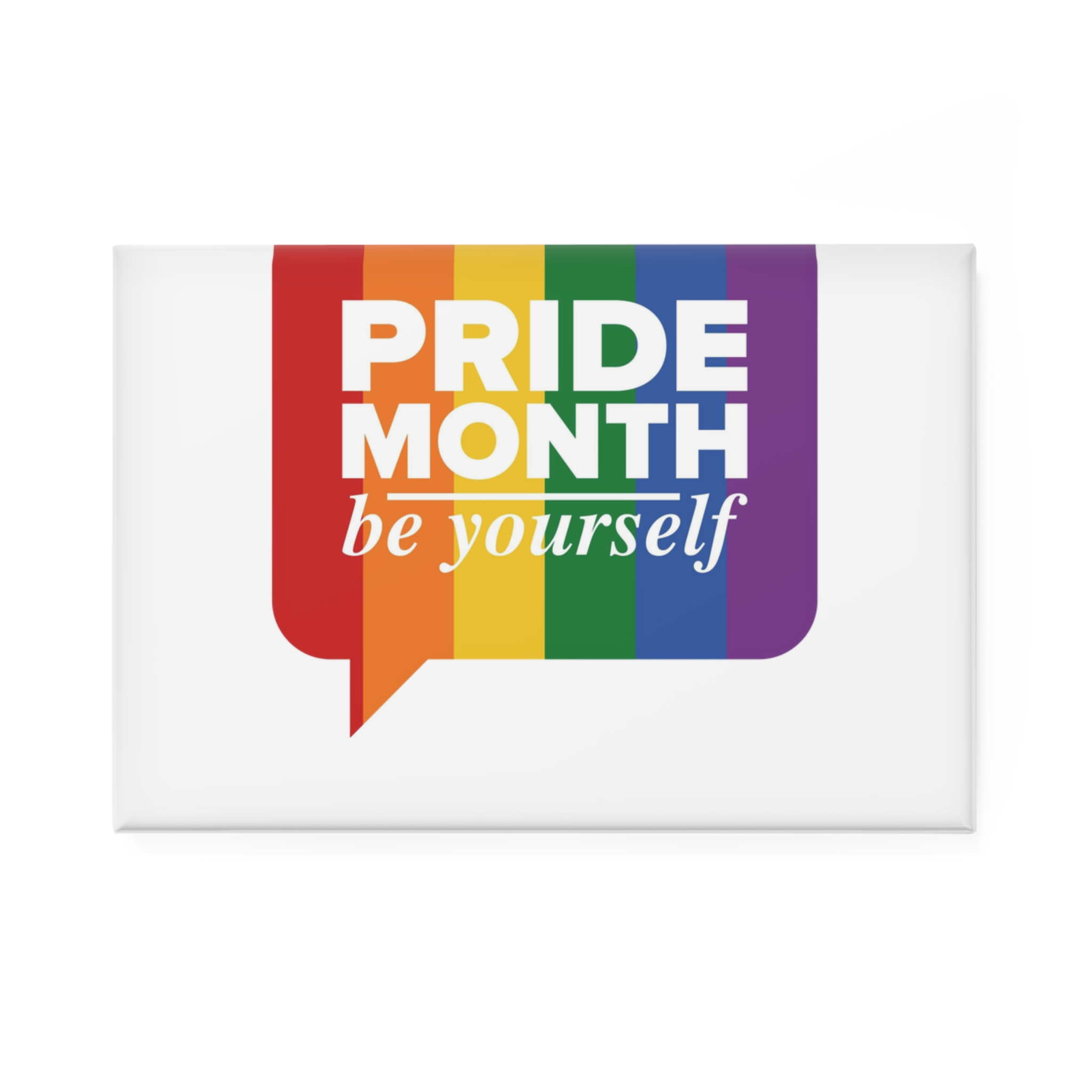 Lgbt Pride Month June Lgbt Flag Rainbow Flag Love Concept Vector Illustration Poster (1) Button Magnet Rectangle 1 And 10 Pcs