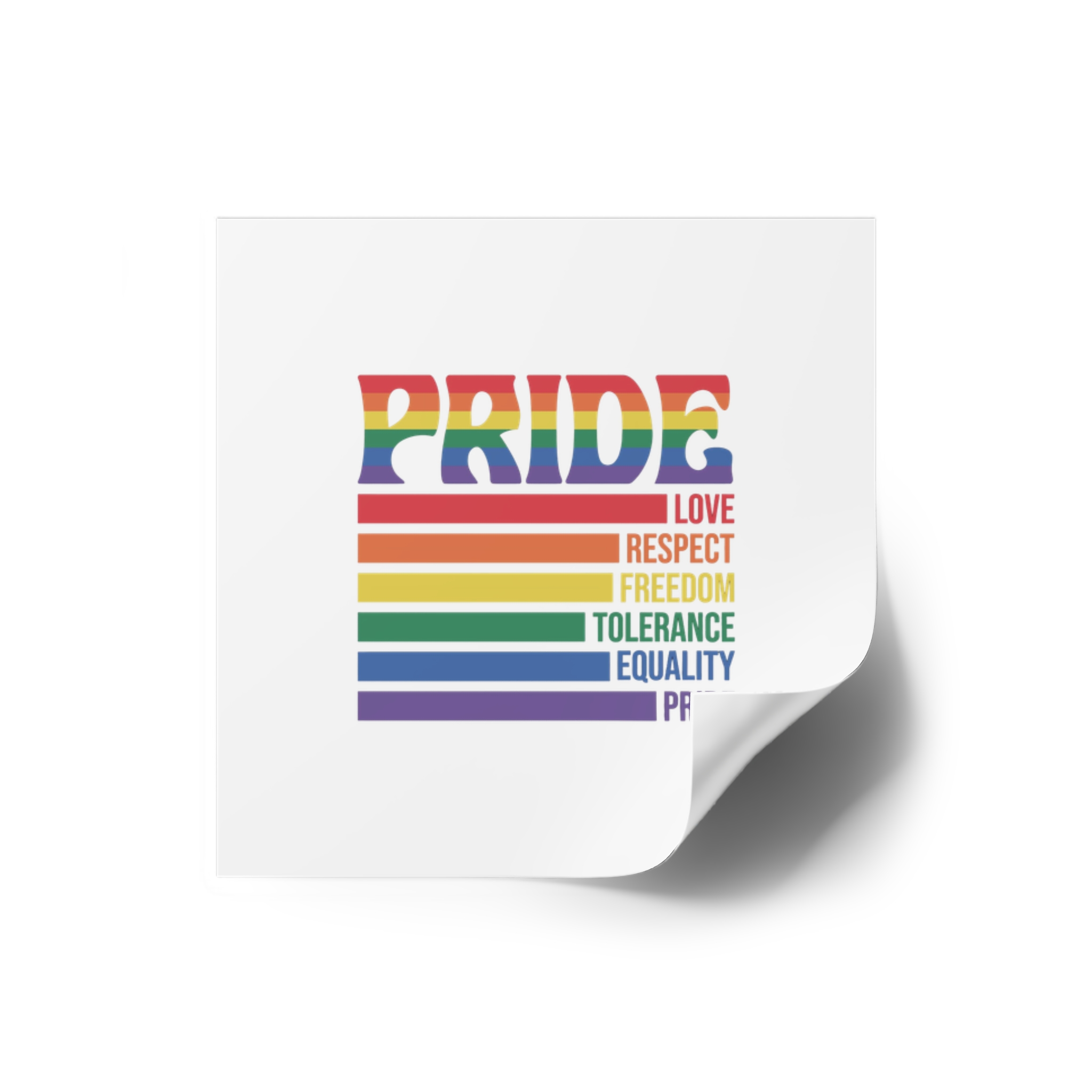 Pride Lgbtq Gay Typography Vector Tshirt Design1 Laminate Stickers Square - Image 6