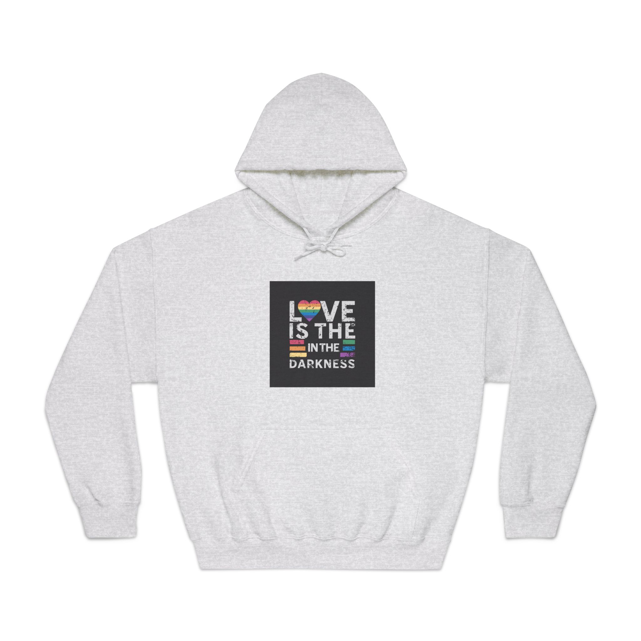 Love Is the In the Darkness Unisex Dryblend Hooded Sweatshirt - Image 5