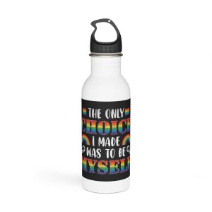 Pride Gay Rainbow Typography Vector Premium T Shirt(1) Stainless Steel Water Bottle